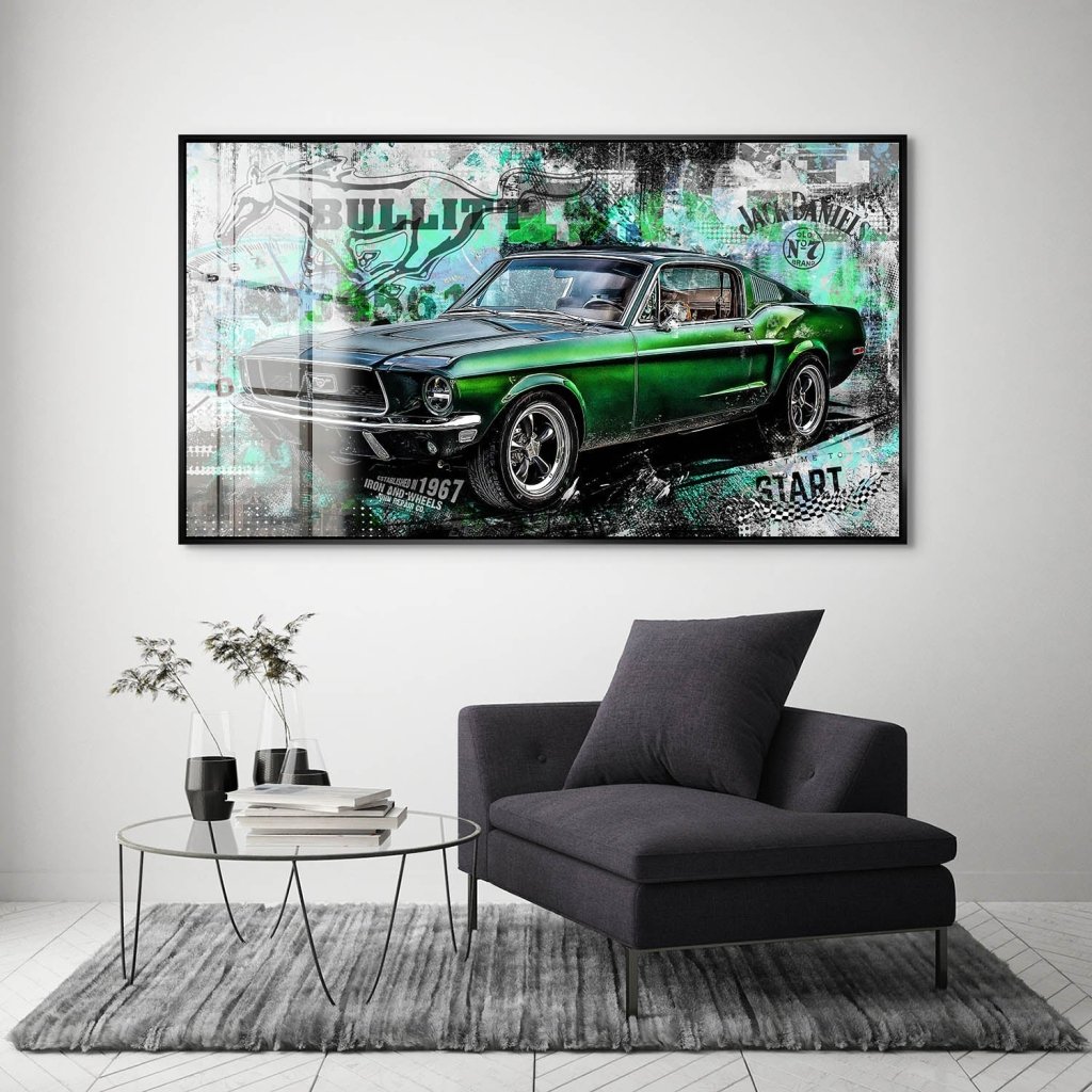 Ford Mustang Bullitt Style Acrylglas Bild INGALERIE