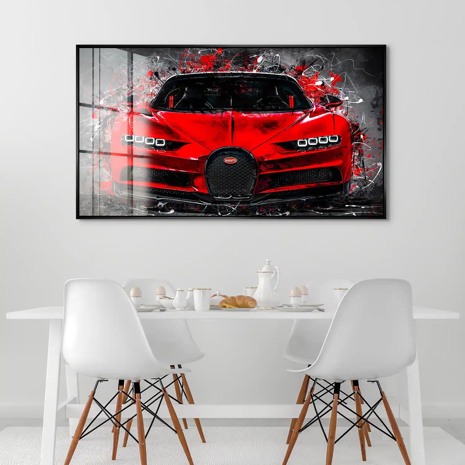 Bugatti Abstrakt Red Style Acrylglas Bild INGALERIE