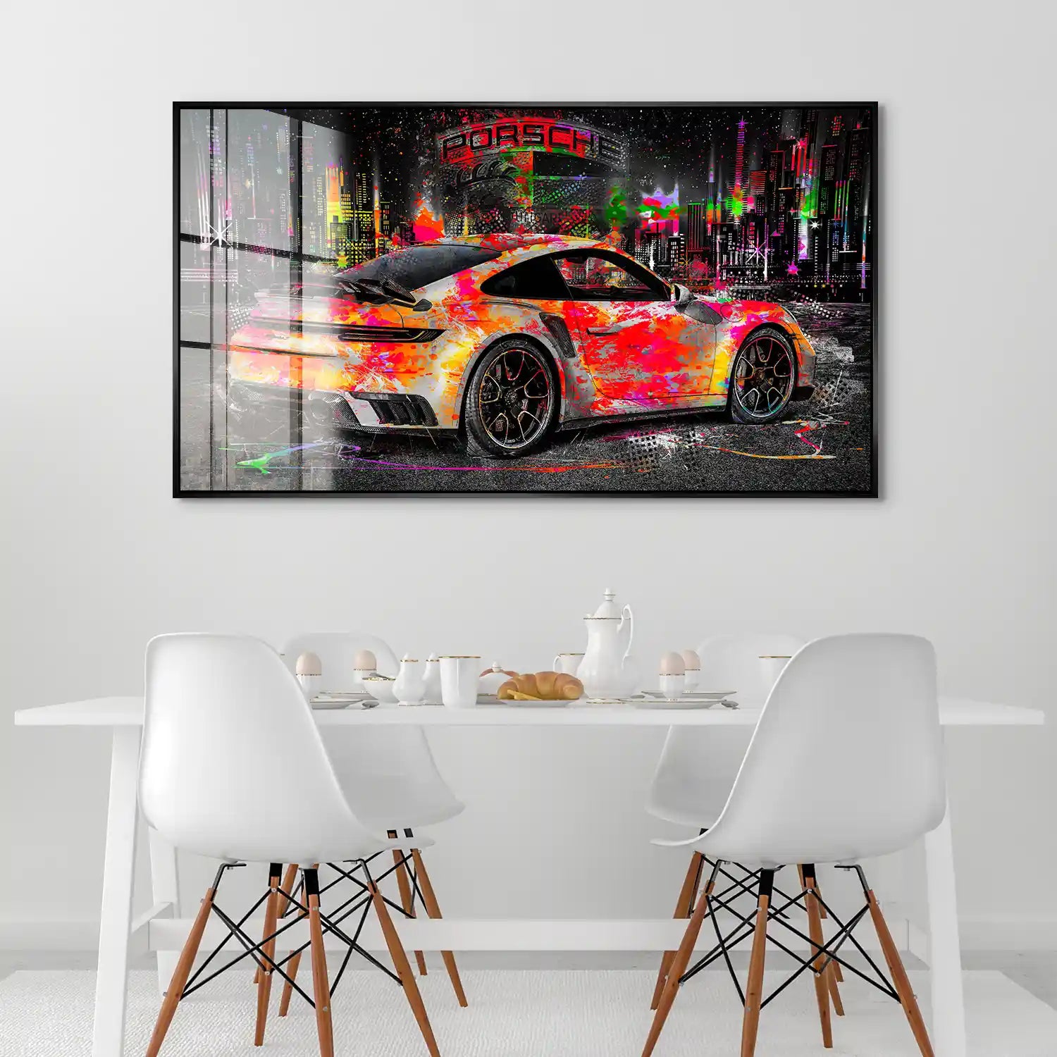 Porsche 911 Turbo Pop Art Style Acrylglas Bild INGALERIE