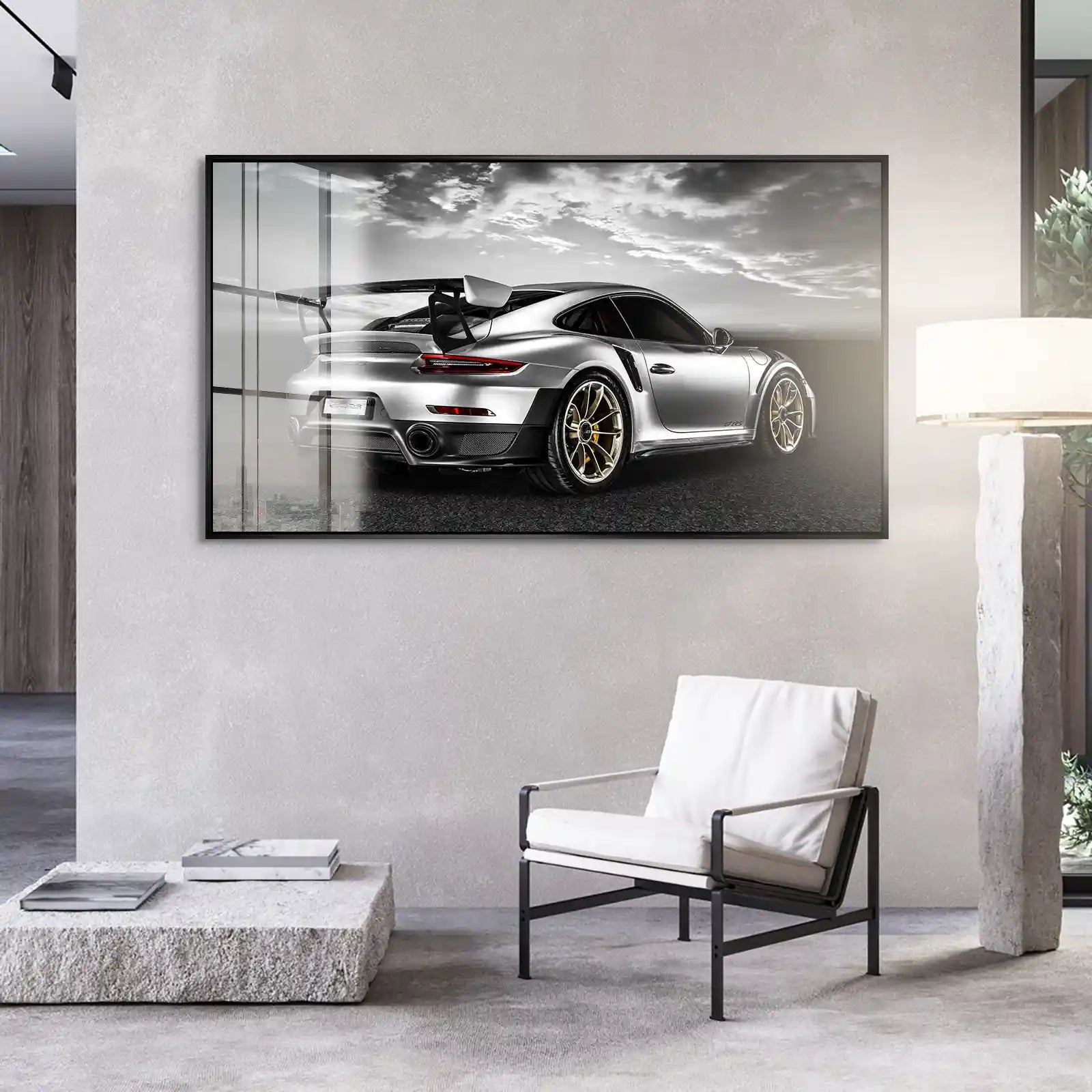 Porsche GT2 RS Sunset City Style Acrylglas Bild INGALERIE