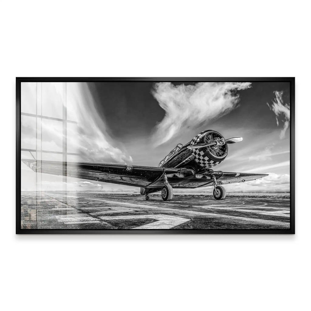 Retro Propeller Flugzeug Acrylglas Bild INGALERIE