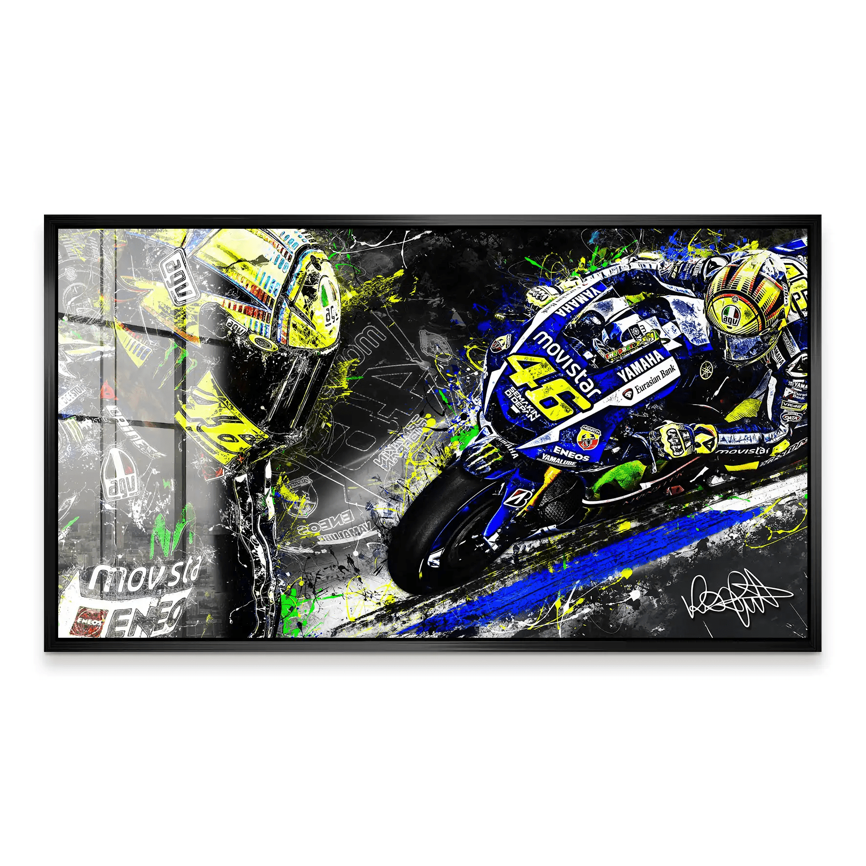 Rossi Yamaha Art Acrylglas Bild INGALERiE