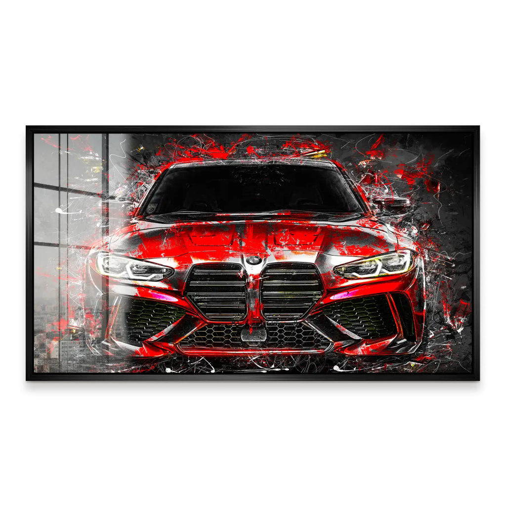 BMW M4 Abstrakt Style Acrylglas Bild INGALERIE