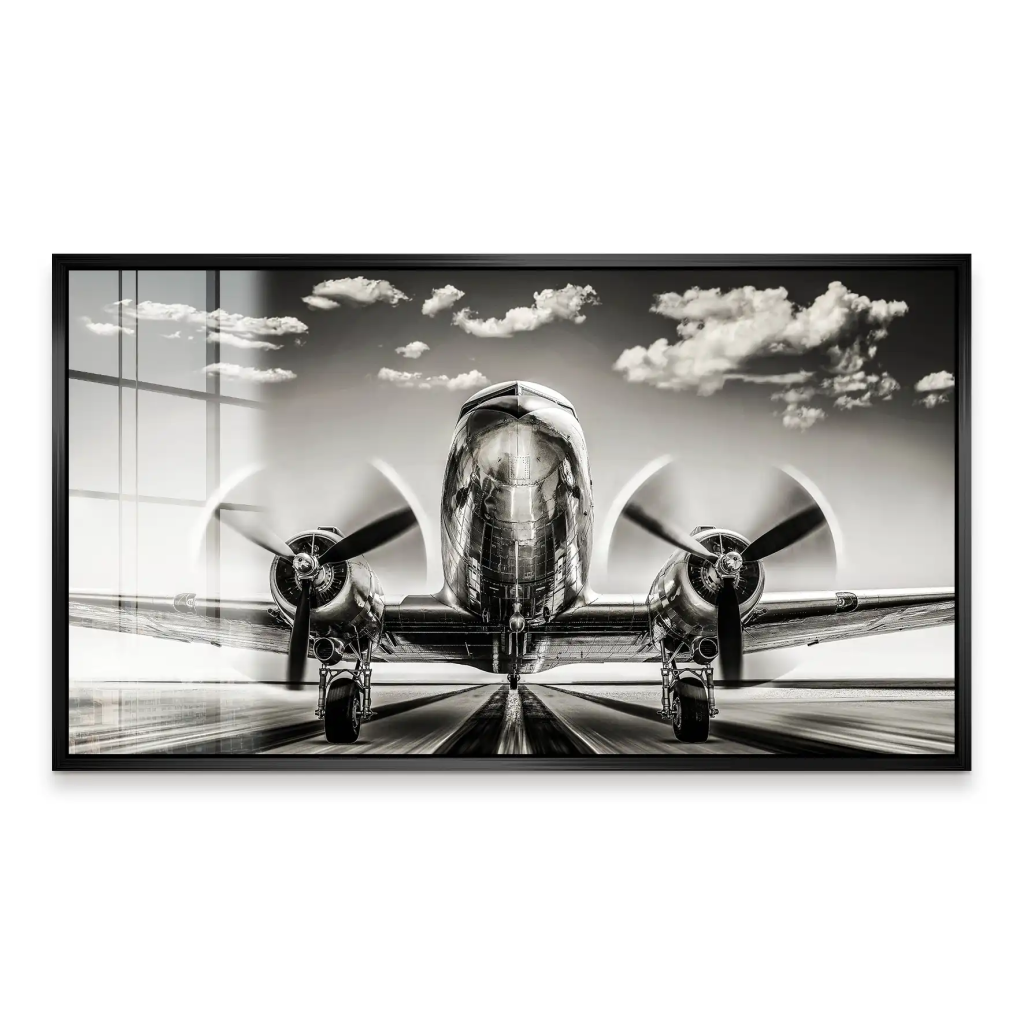 DC3 Take Off Flugzeug Acrylglas Bild INGALERIE