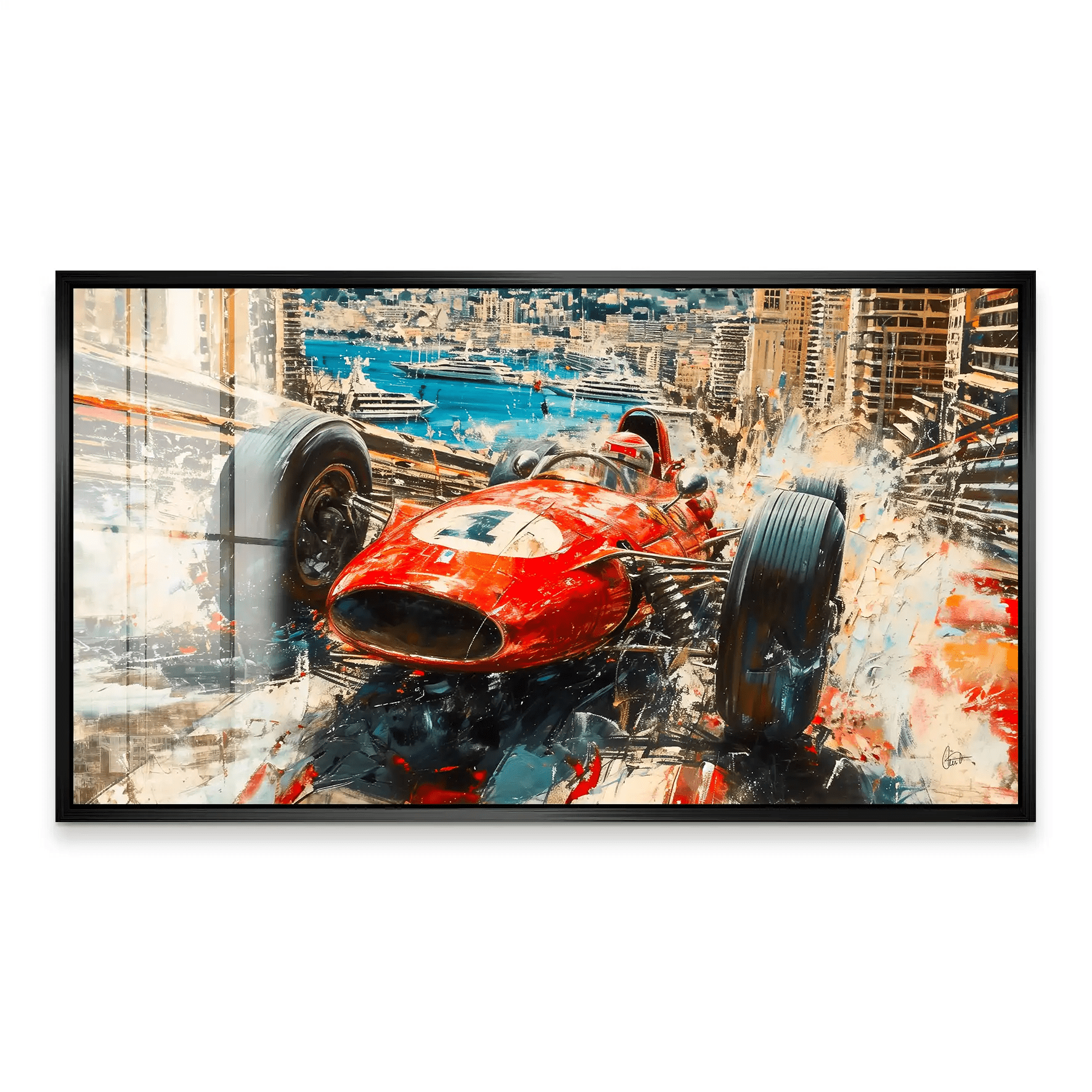 Monaco Formel 1 Retro Acrylglas Bild INGALERiE