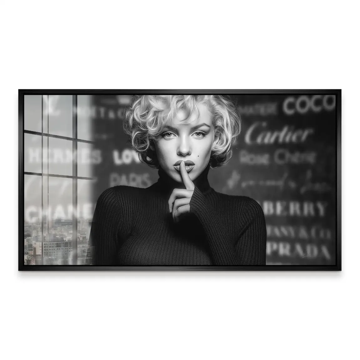 Marilyn Monroe Black Secret Acrylglas Bild