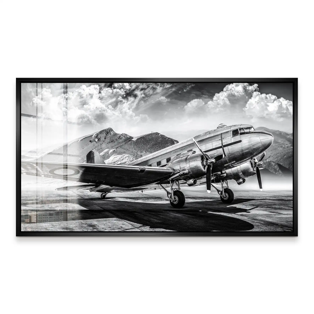 DC3 Retro Flugzeug Acrylglas Bild INGALERIE