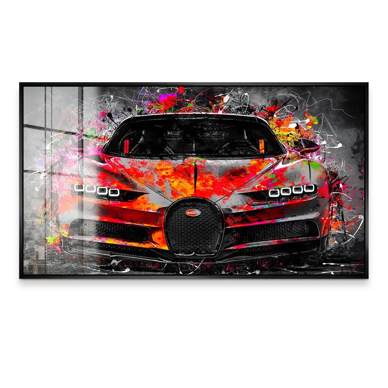 Bugatti Pop Art Style Acrylglas Bild INGALERIE
