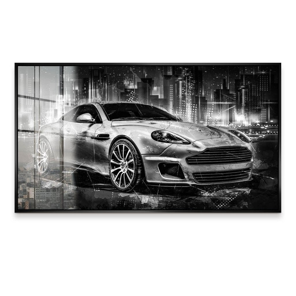 Aston Martin Abstrakt Dark Style Acrylglas Bild INGALERIE