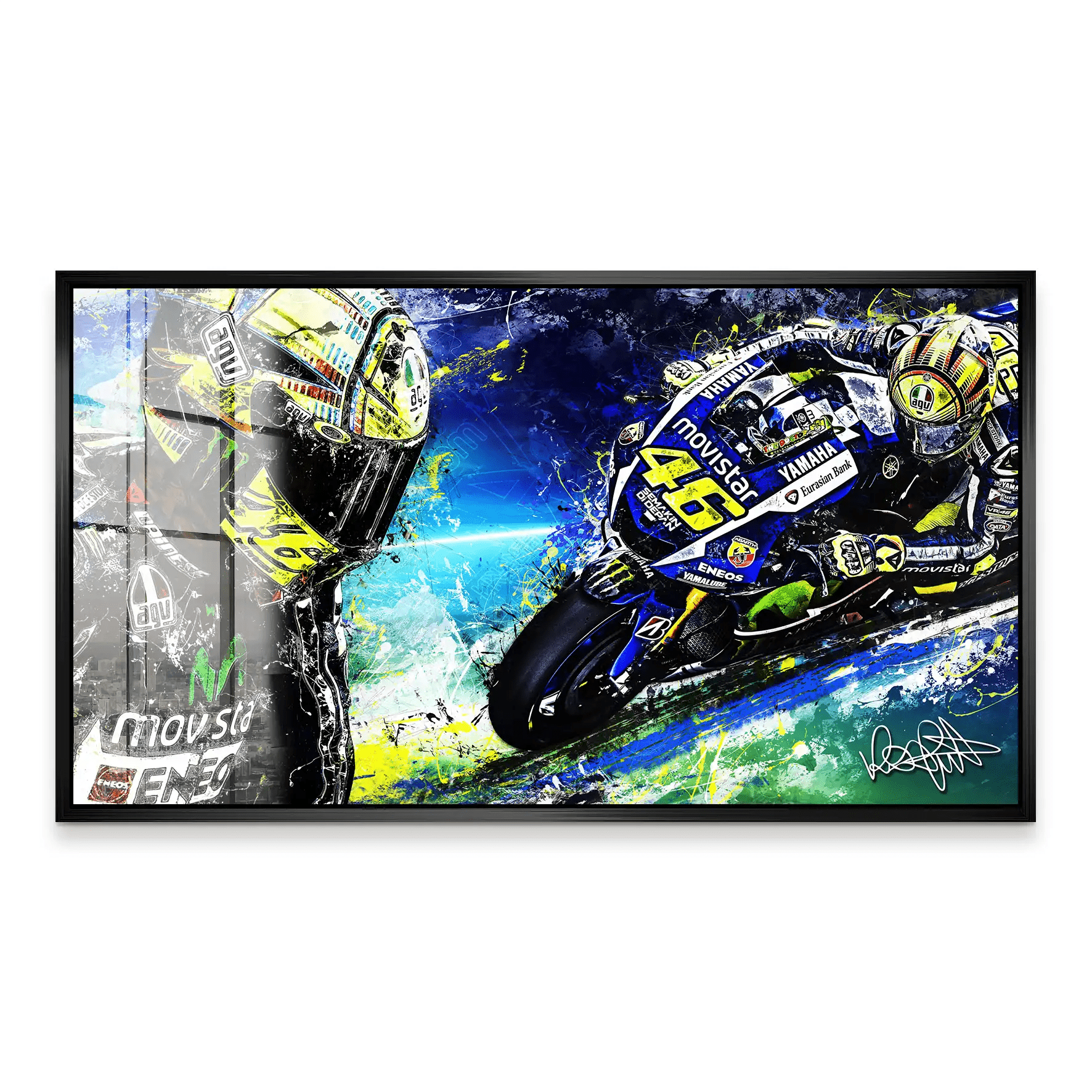 Rossi Moto Art Acrylglas Bild INGALERiE