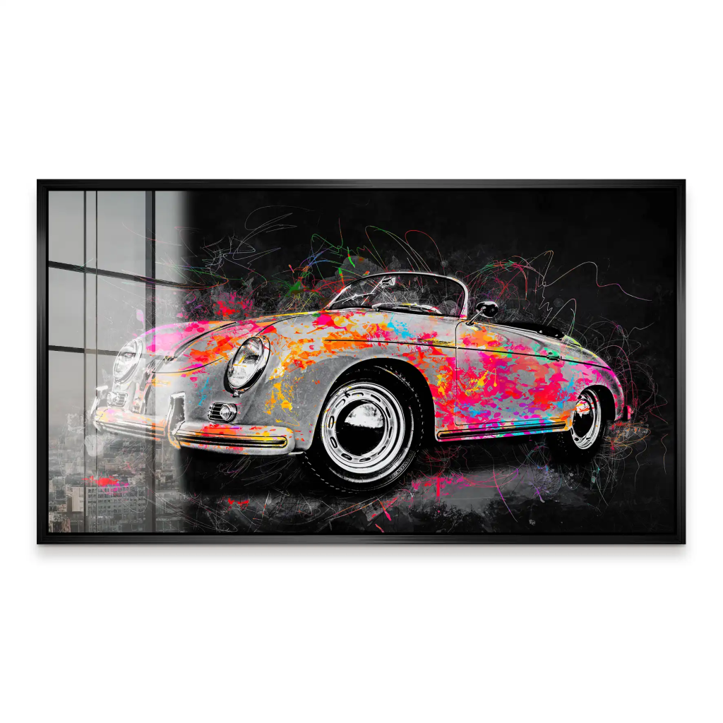 Porsche Speedster Pop Art Style Acrylglas Bild INGALERIE