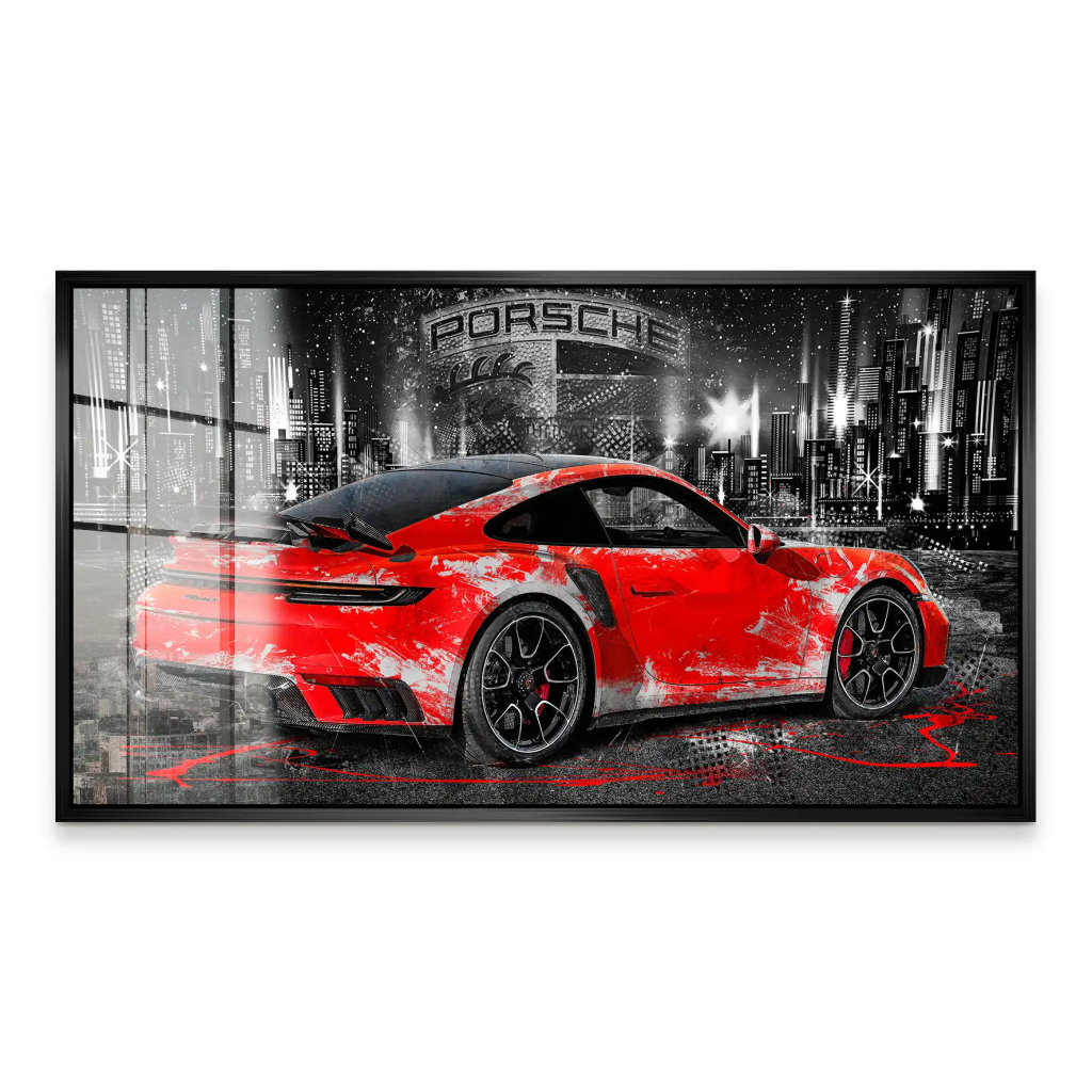 Porsche 911 Turbo Abstrakt Style Acrylglas Bild INGALERIE