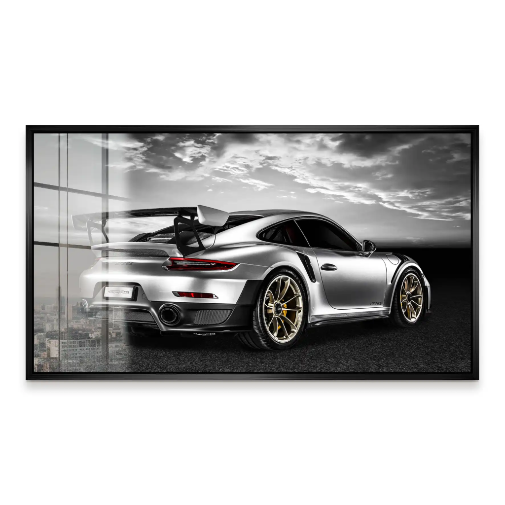 Porsche GT2 RS Sunset City Style Acrylglas Bild INGALERIE