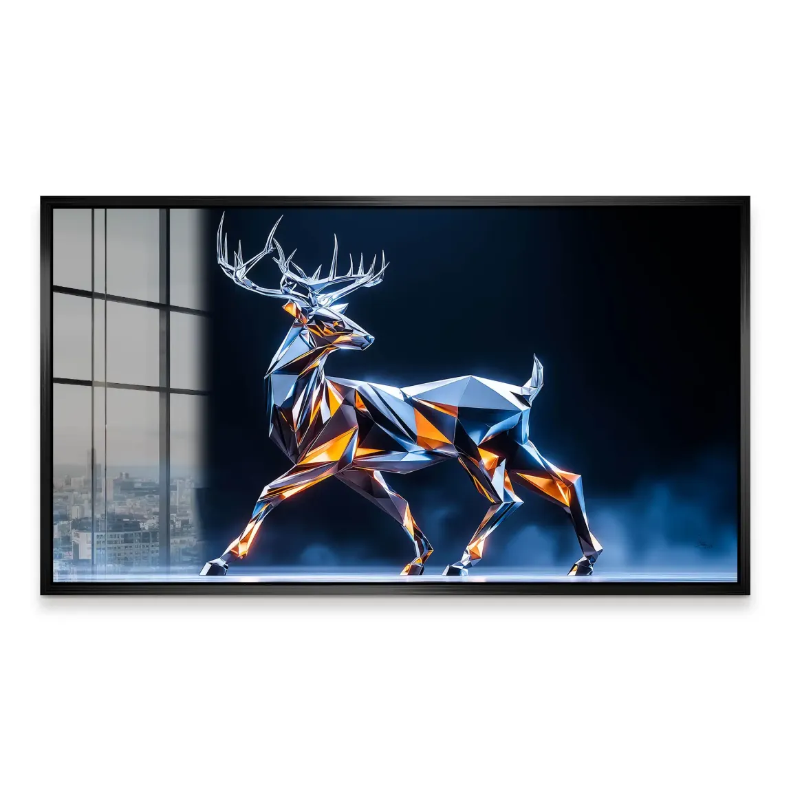 Kristall Hirsch Acrylglas Bild