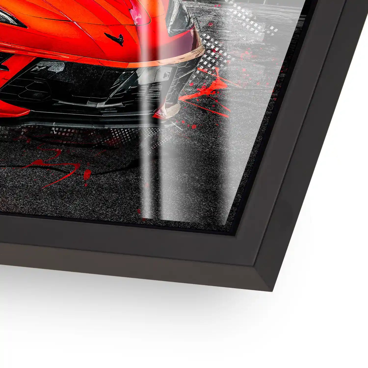 Corvette C8 Abstrakt Rot Acrylglas Bild INGALERIE