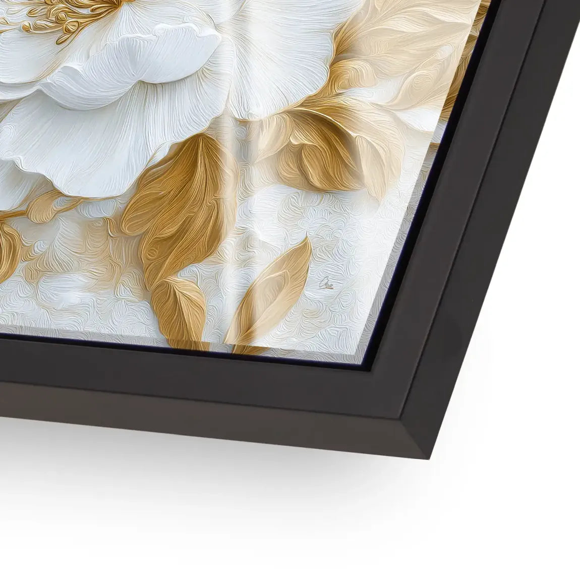 White Gold Rose Art Acrylglas Bild