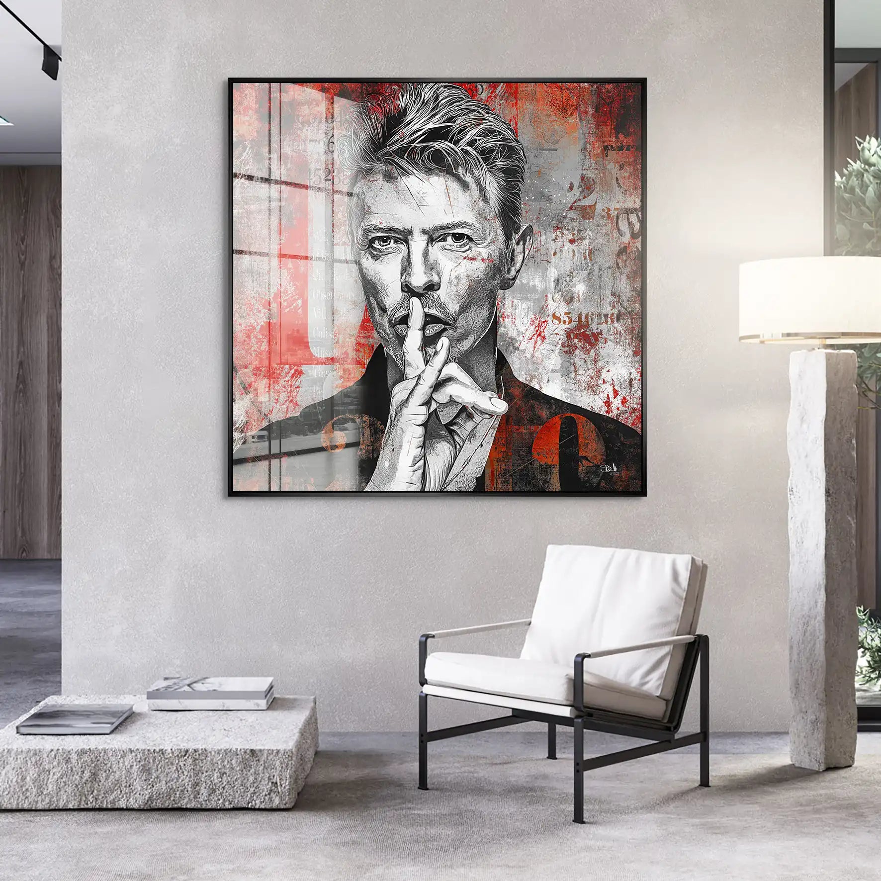 David Bowie Abstrakt Acrylglas Bild INGALERIE