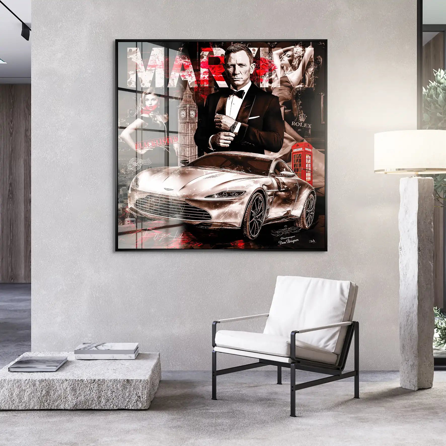 James Bond Modern Style Acrylglas Bild INGALERIE