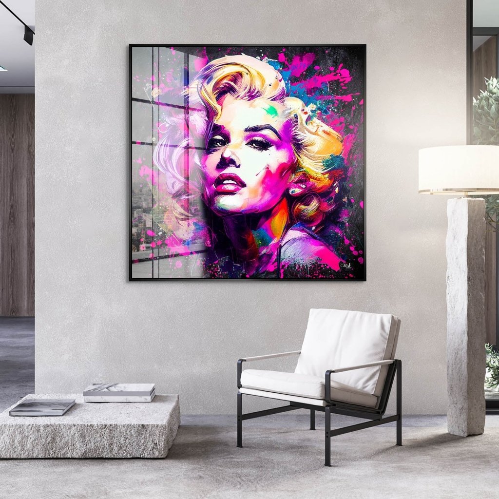 Marilyn Monroe Abstrakt Color Acrylglas Bild INGALERIE