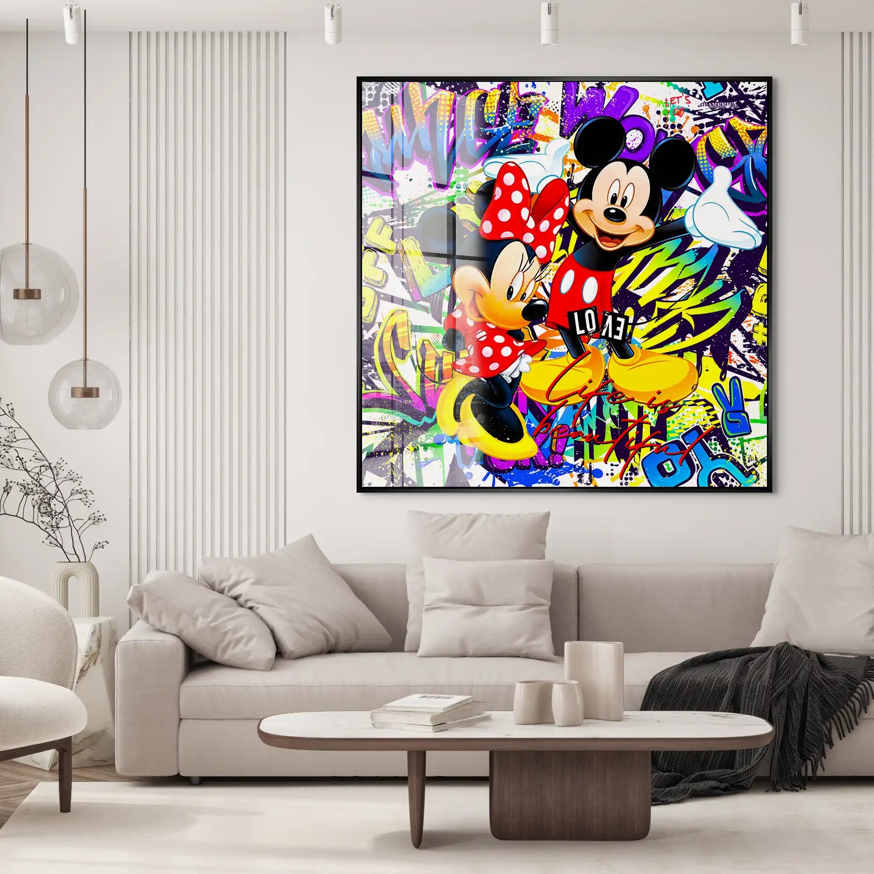 Micky & Minnie Graffiti Acrylglas Bild INGALERIE