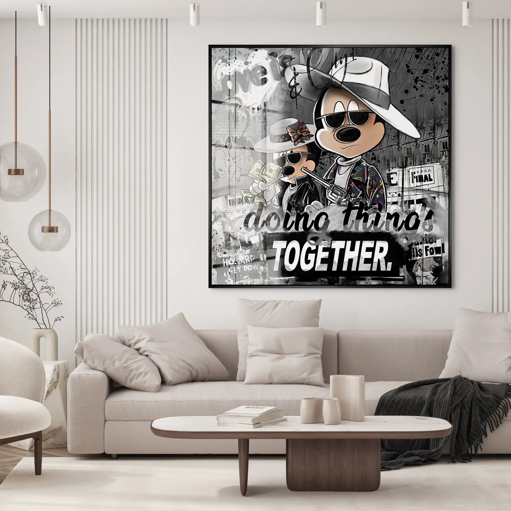 Micky & Minnie Gangster Modern Style Acrylglas Bild INGALERIE