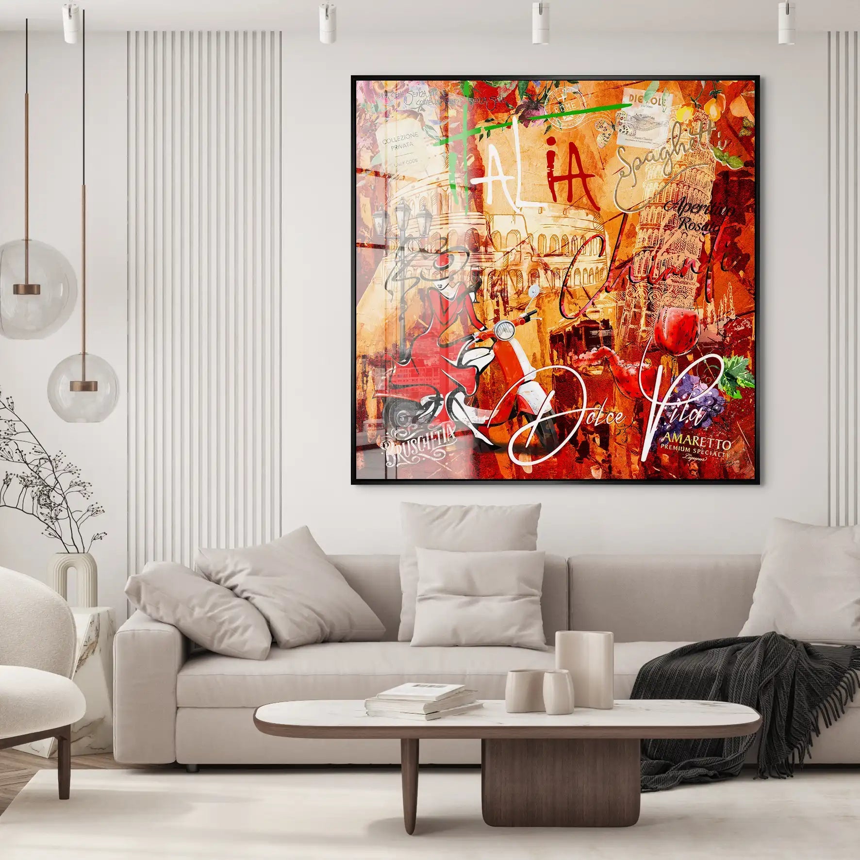 Italien Dolce Vita Pop Art Acrylglas Bild INGALERIE