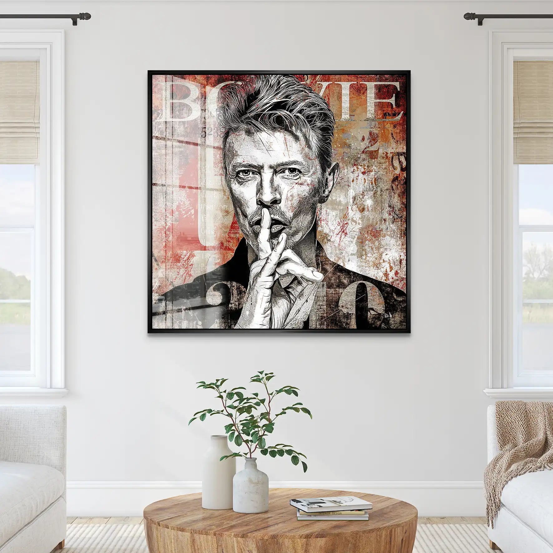 David Bowie Abstrakt Luxury Style Acrylglas Bild INGALERIE