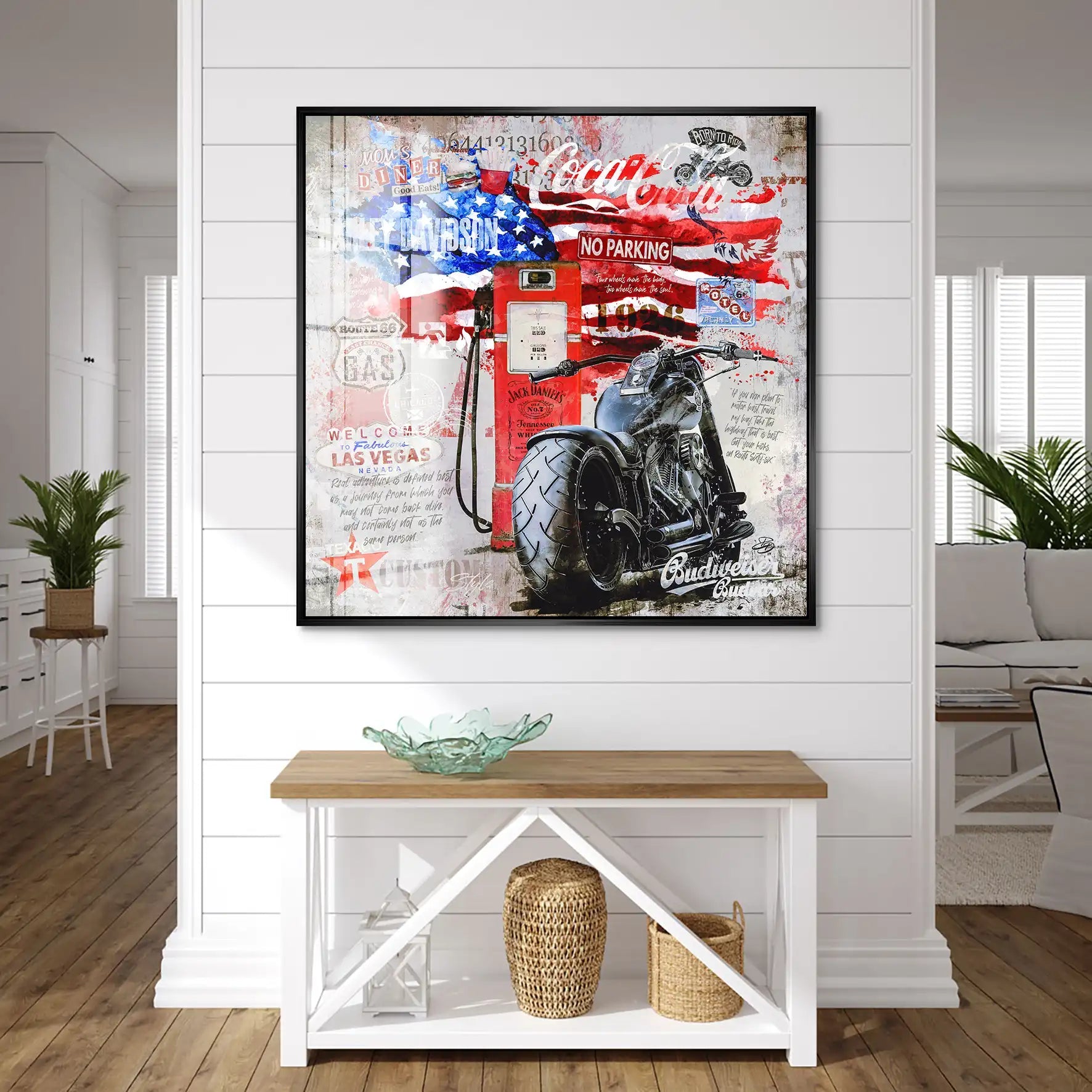 Harley USA Pop Art Nr.3 Acrylglas Bild INGALERIE