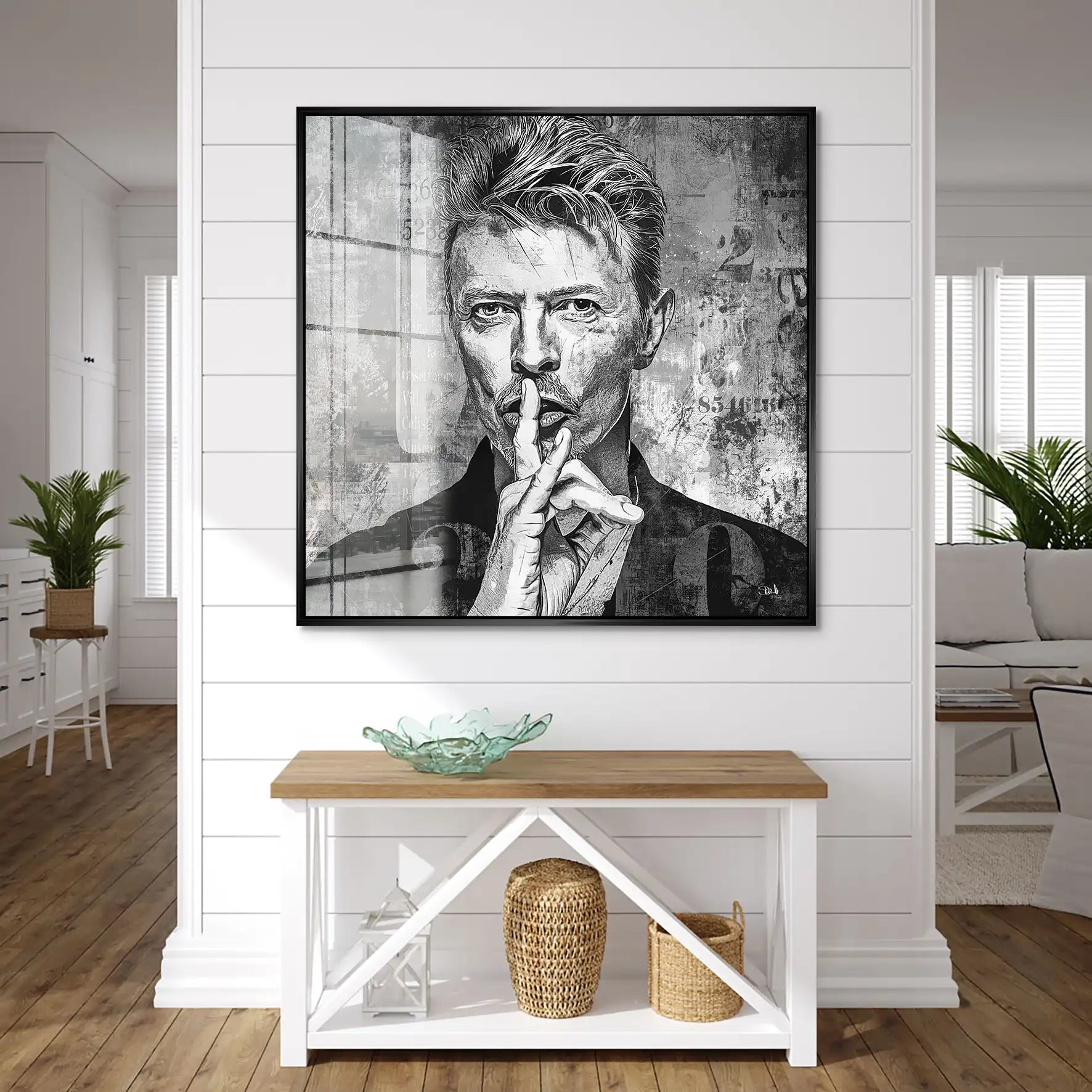 David Bowie Abstrakt Black Style Acrylglas Bild INGALERIE