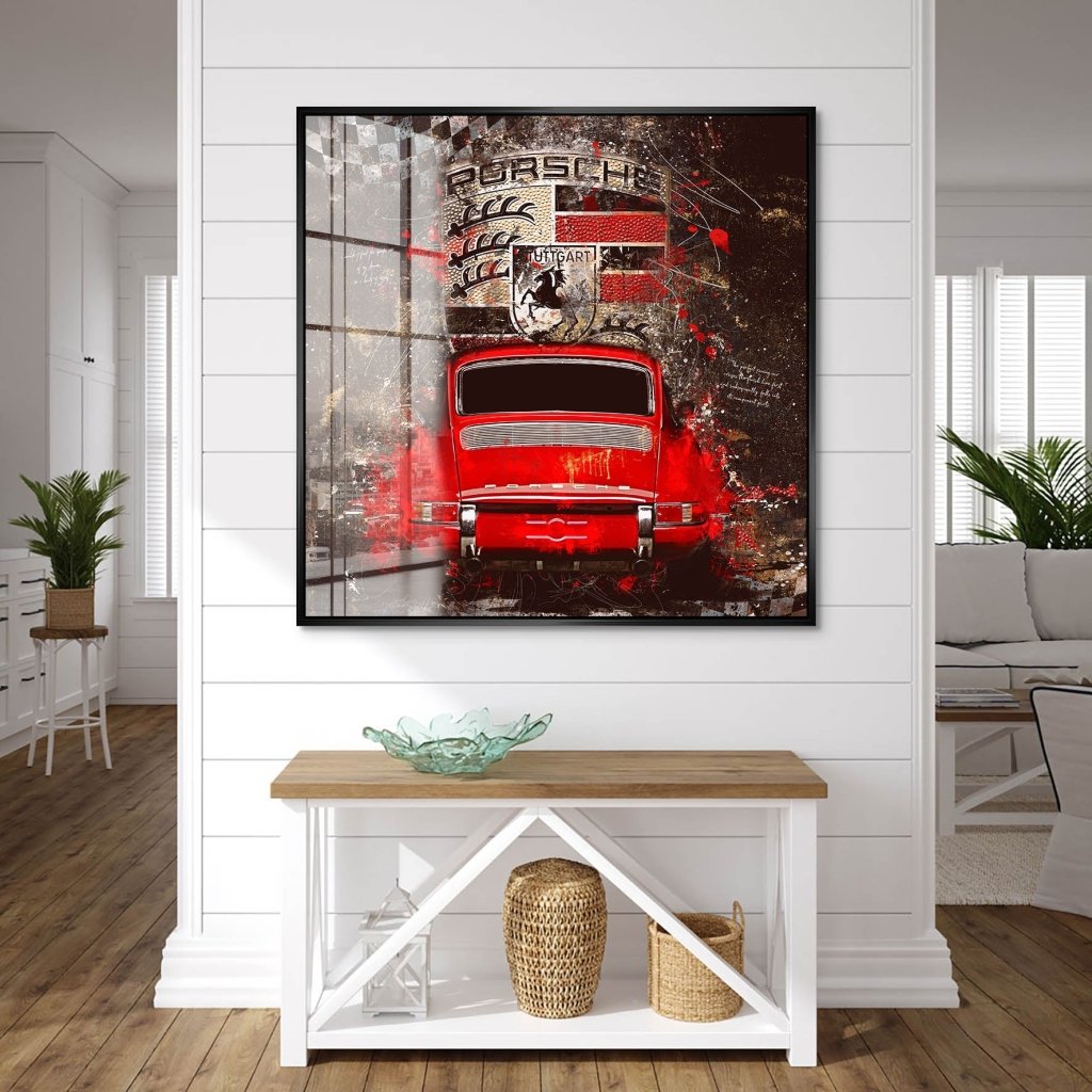 Porsche 911 Retro Abstrakt Acrylglas Bild INGALERIE