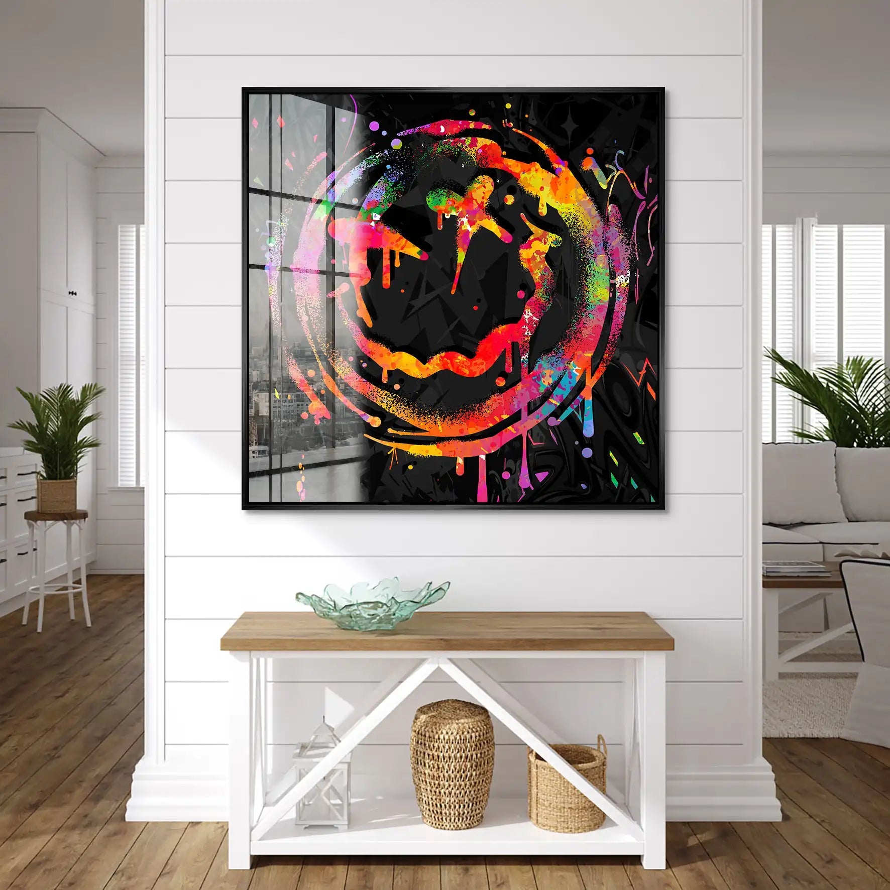 Abstrakt Smiley Acrylglas Bild INGALERIE