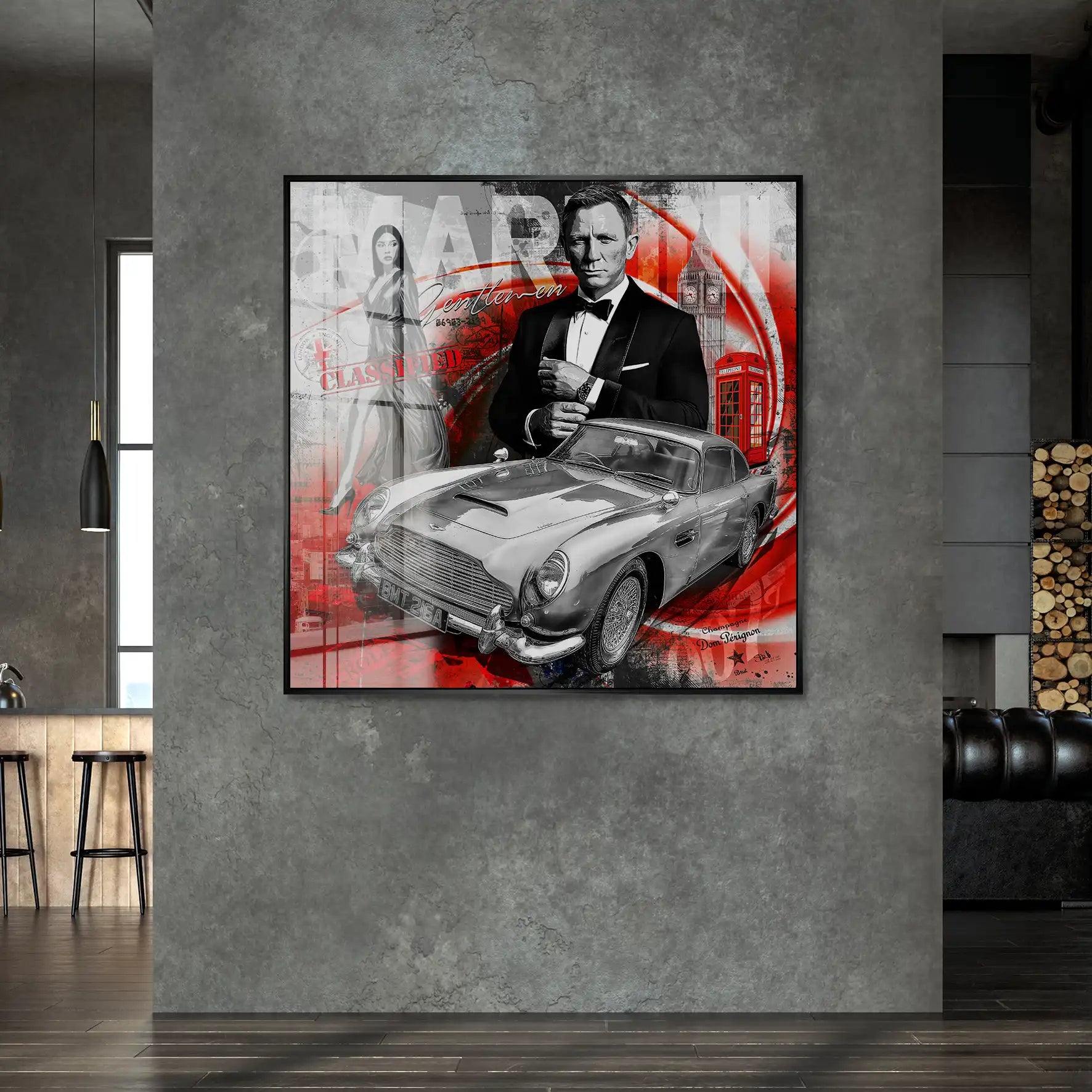 James Bond Modern Connery Style Acrylglas Bild INGALERIE