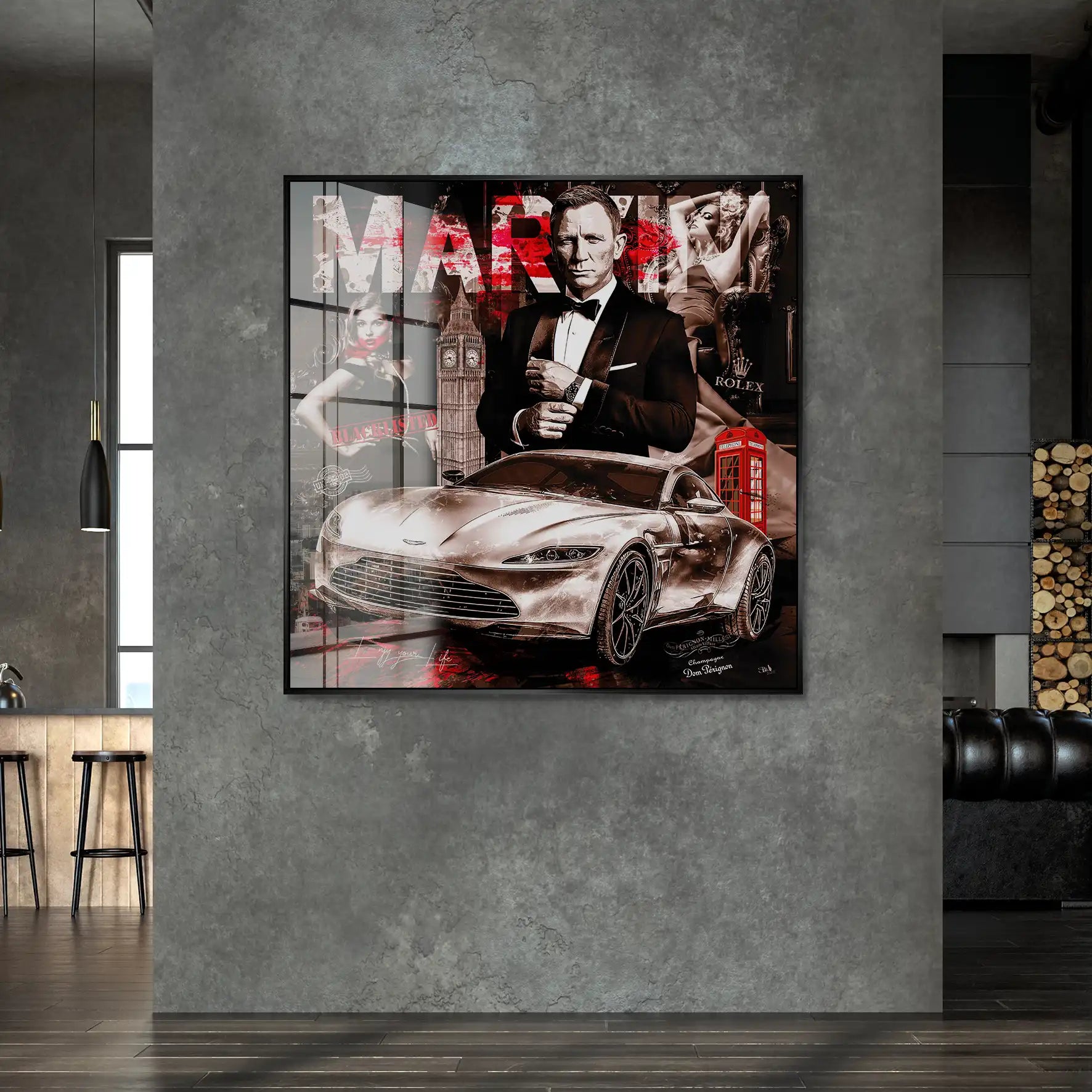 James Bond Modern Style Acrylglas Bild INGALERIE