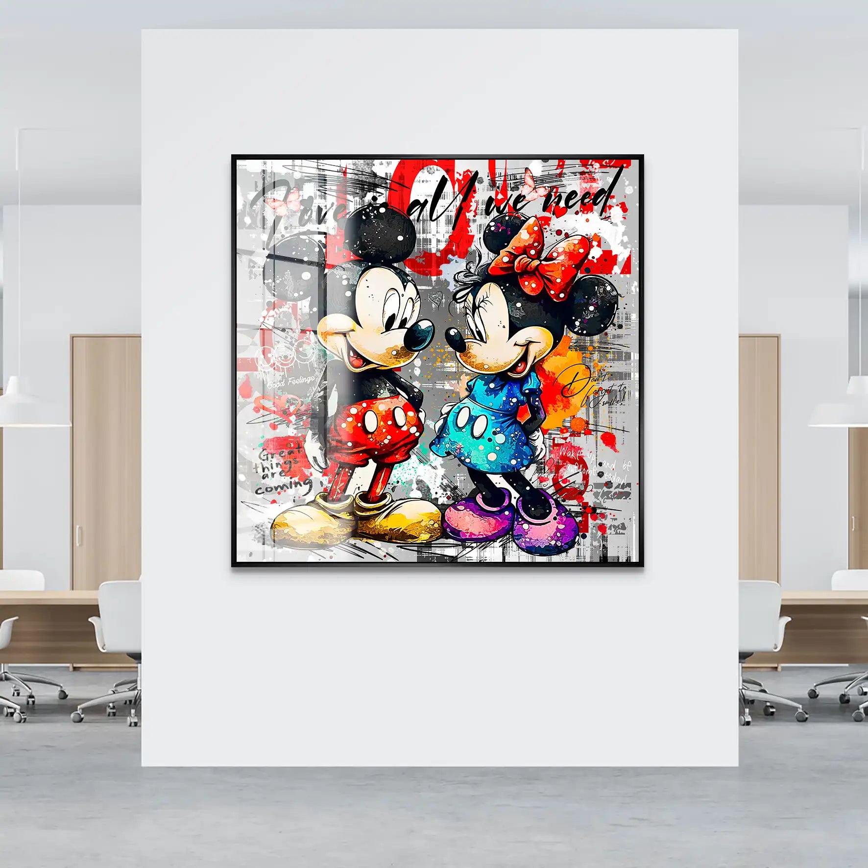 Micky Minnie Love Acrylglas Bild INGALERIE