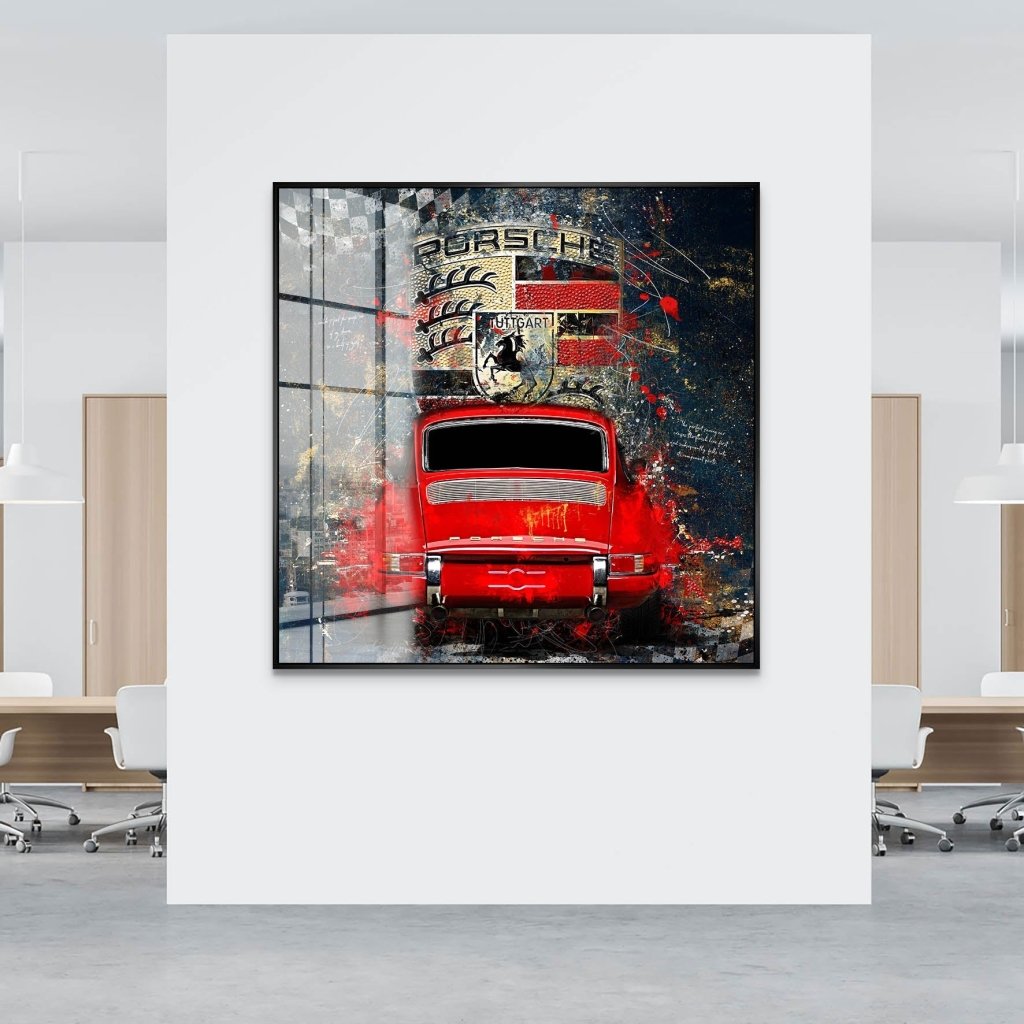 Porsche 911 Modern Abstrakt Acrylglas Bild INGALERIE