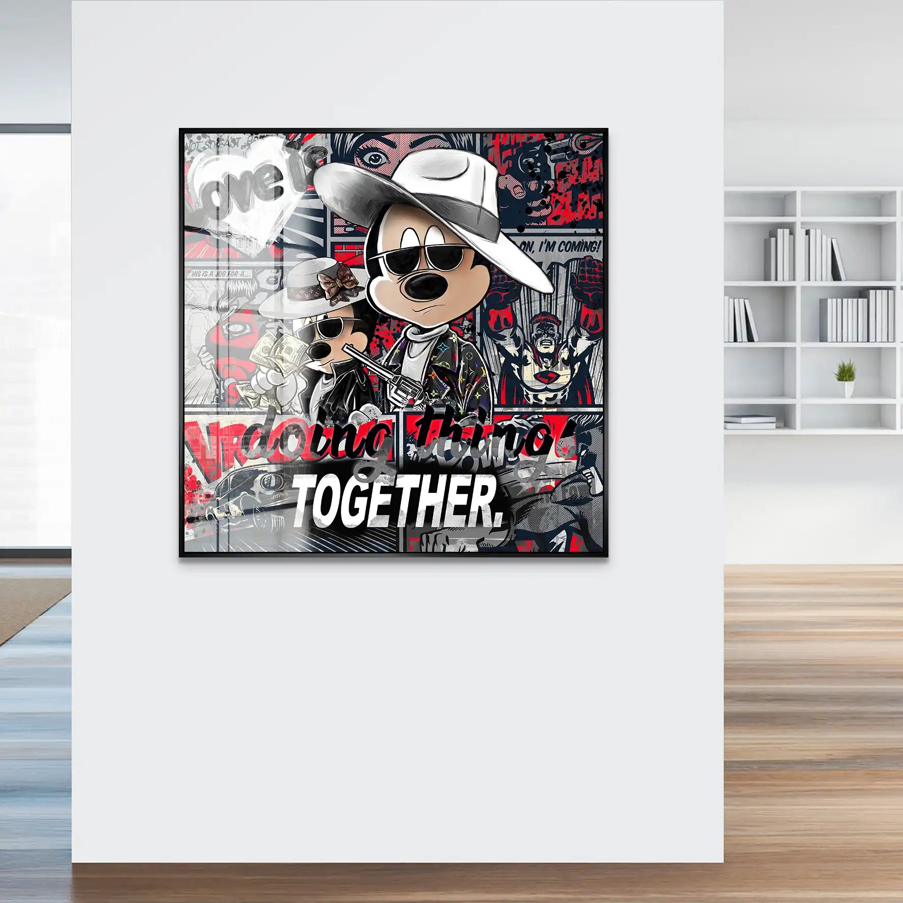 Micky & Minnie Gangster Style Acrylglas Bild INGALERIE