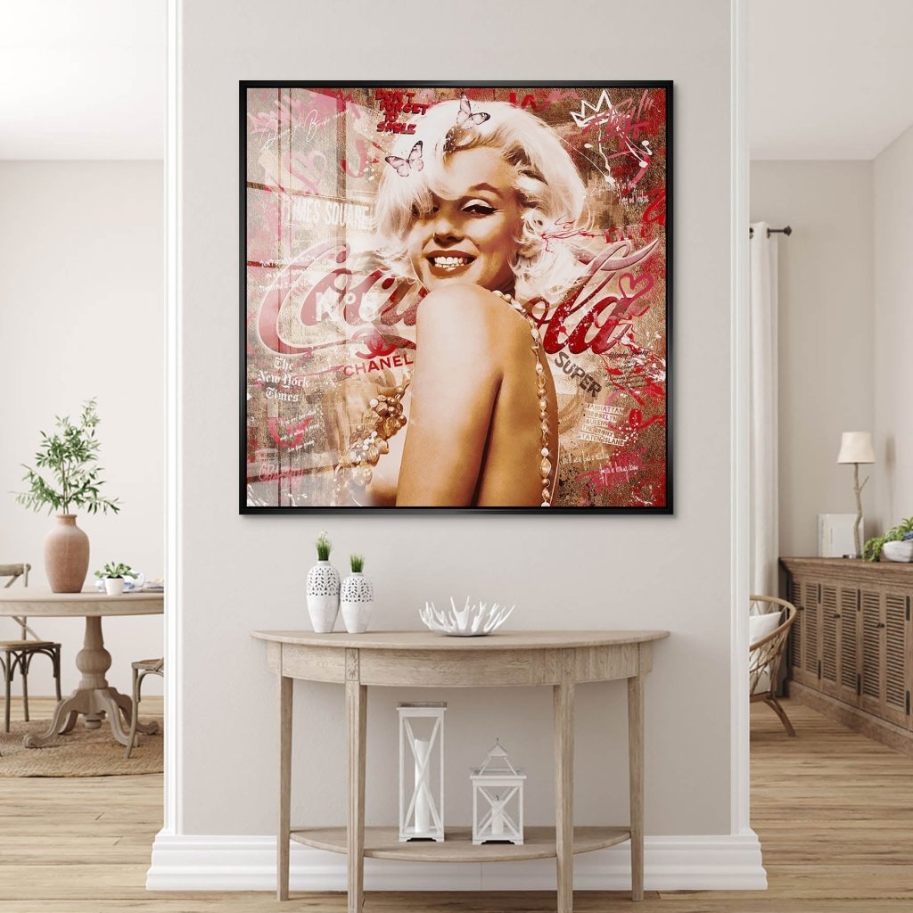 Marilyn Monroe Graffiti Retro Style Acrylglas Bild INGALERIE