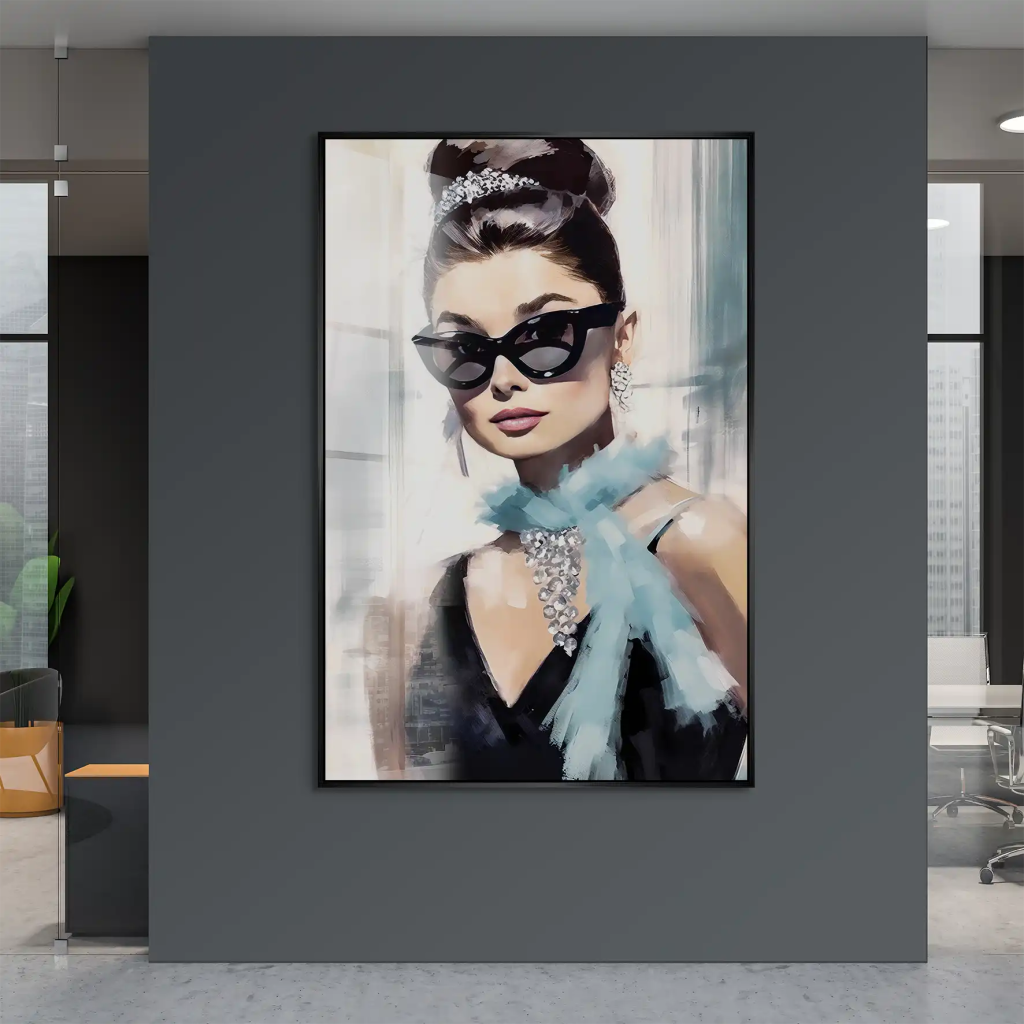 Audrey Hepburn Tiffany Style Acrylglas Bild INGALERIE