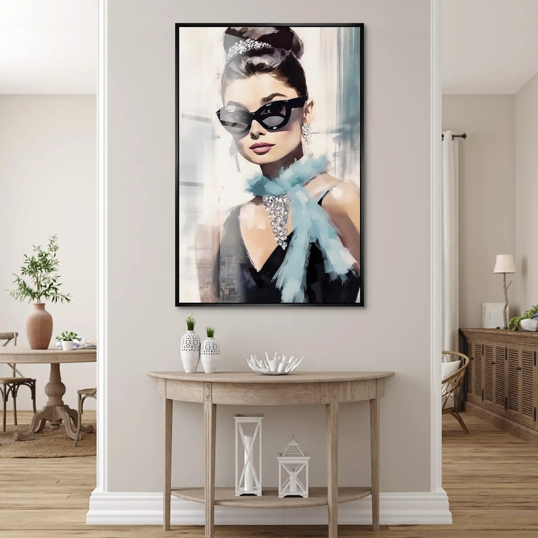 Audrey Hepburn Tiffany Style Acrylglas Bild INGALERIE