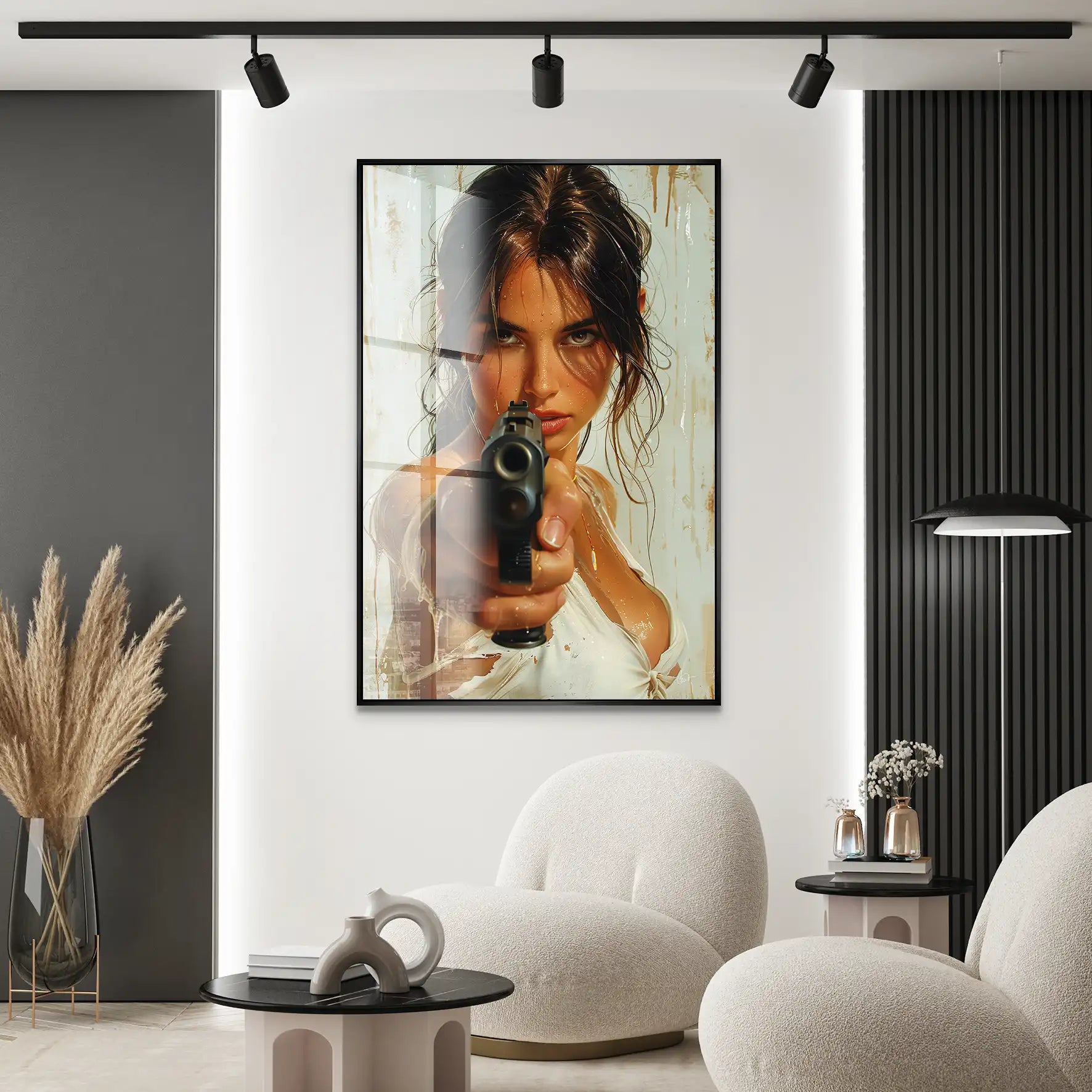 Beauty Gun Girl Nr.2 Acrylglas Bild INGALERIE