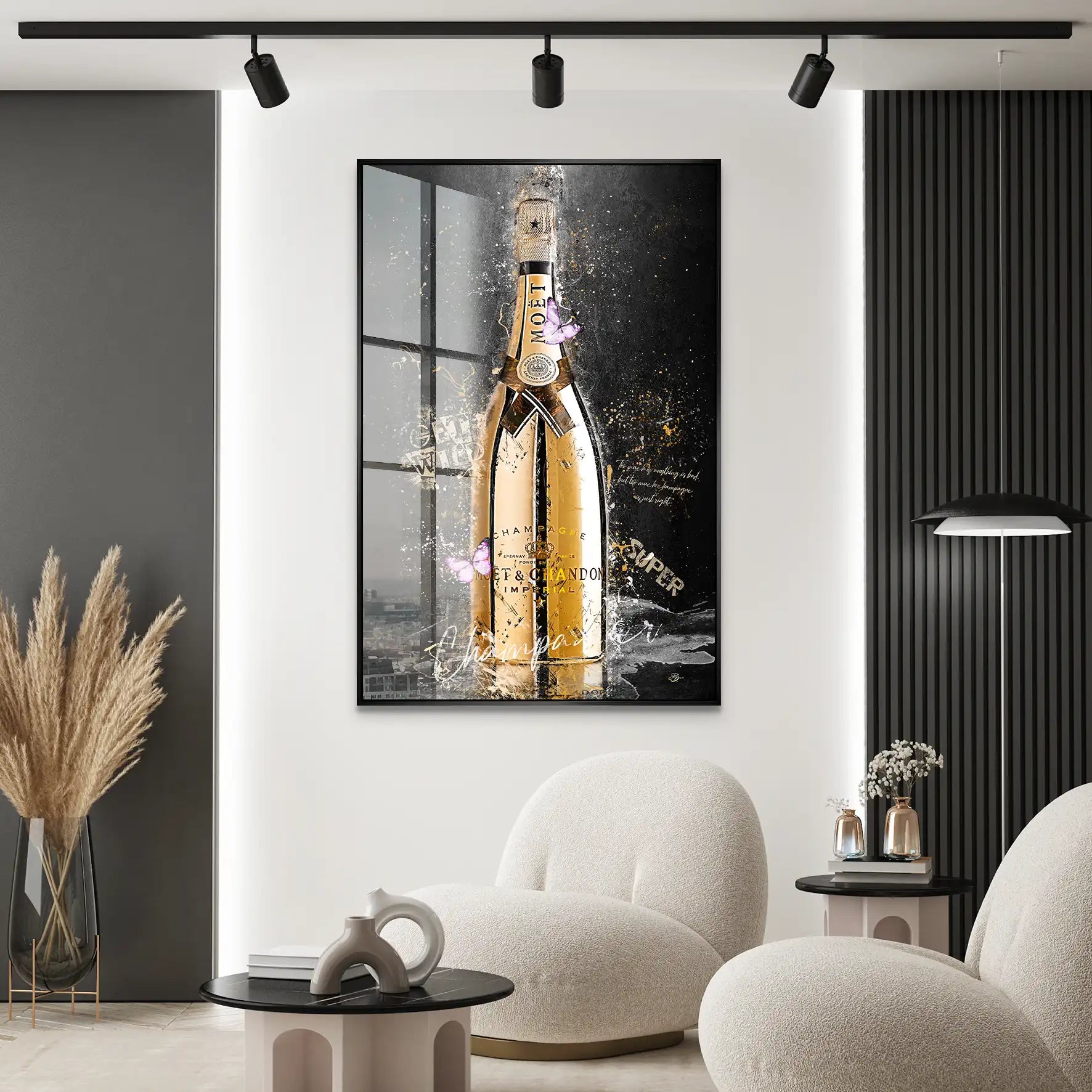 Champagner Acrylglas Bild INGALERIE