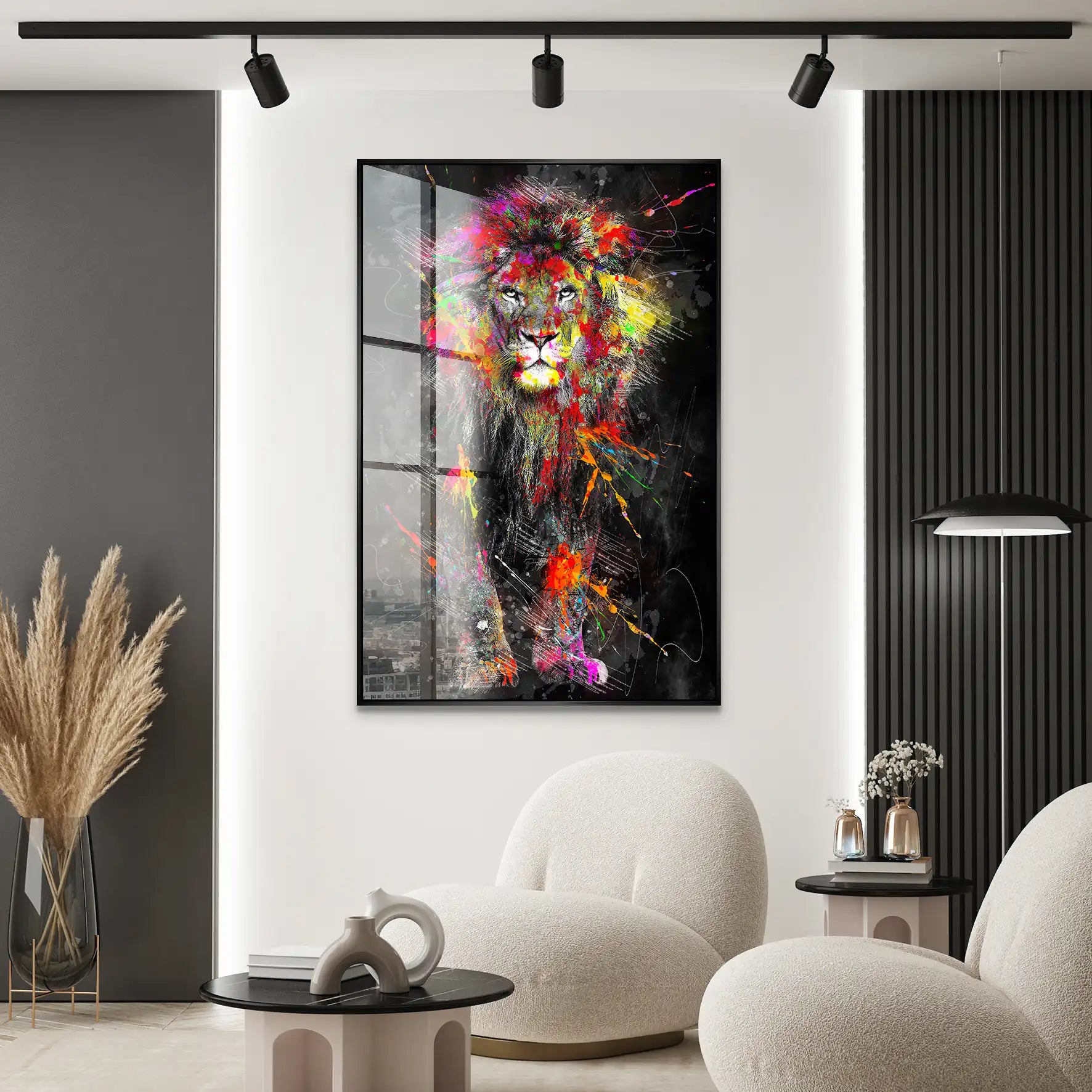 Lion Color Splash Acrylglas Bild INGALERIE