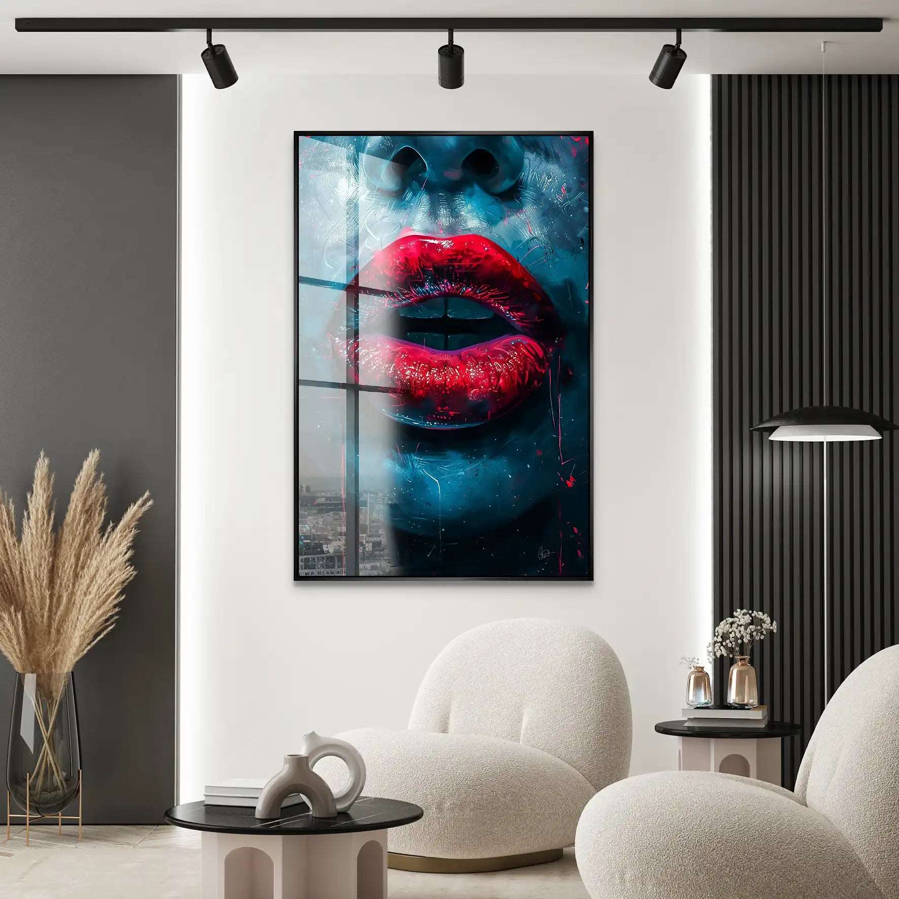 Abstrakt Erotik Lips Acrylglas Bild INGALERIE