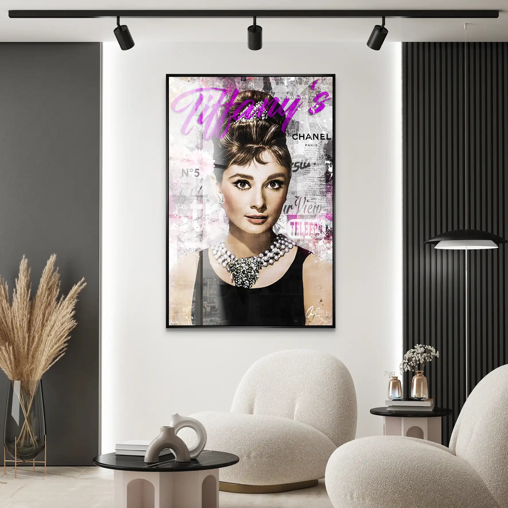 Audrey Tiffany Purple Art Acrylglas Bild INGALERIE