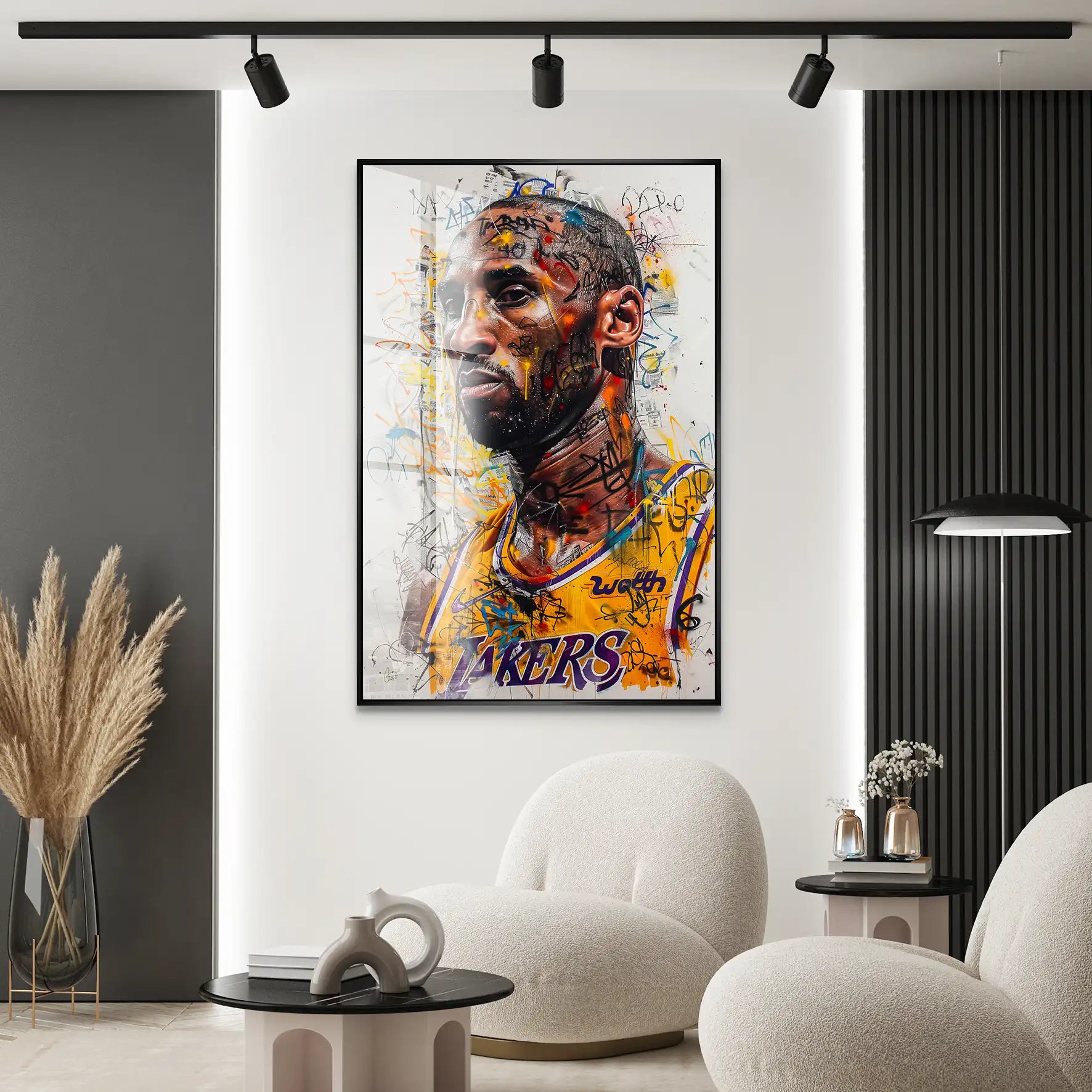 Kobe Basketball Street Art Acrylglas Bild INGALERIE