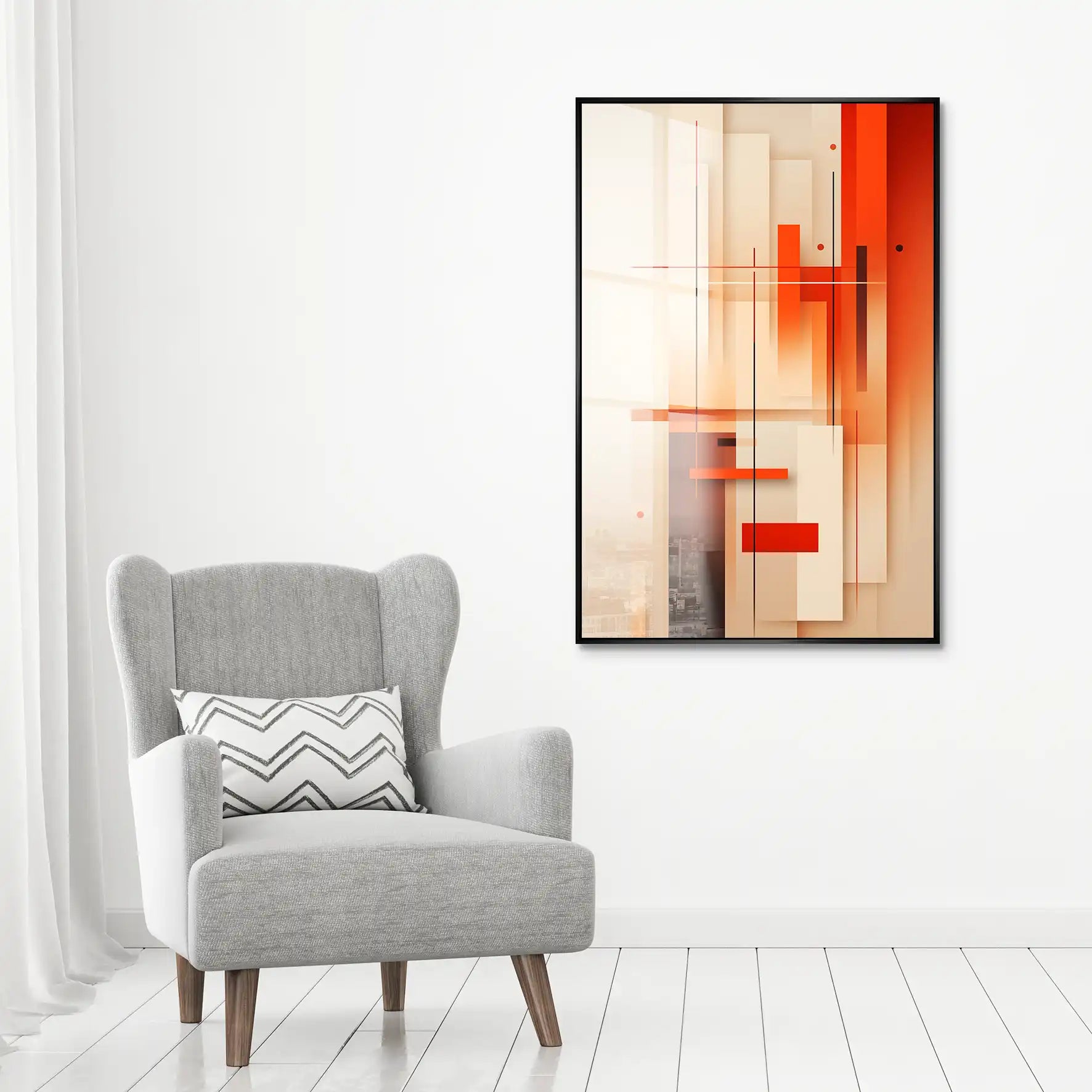 Red Minimalismus Acrylglas Bild INGALERIE