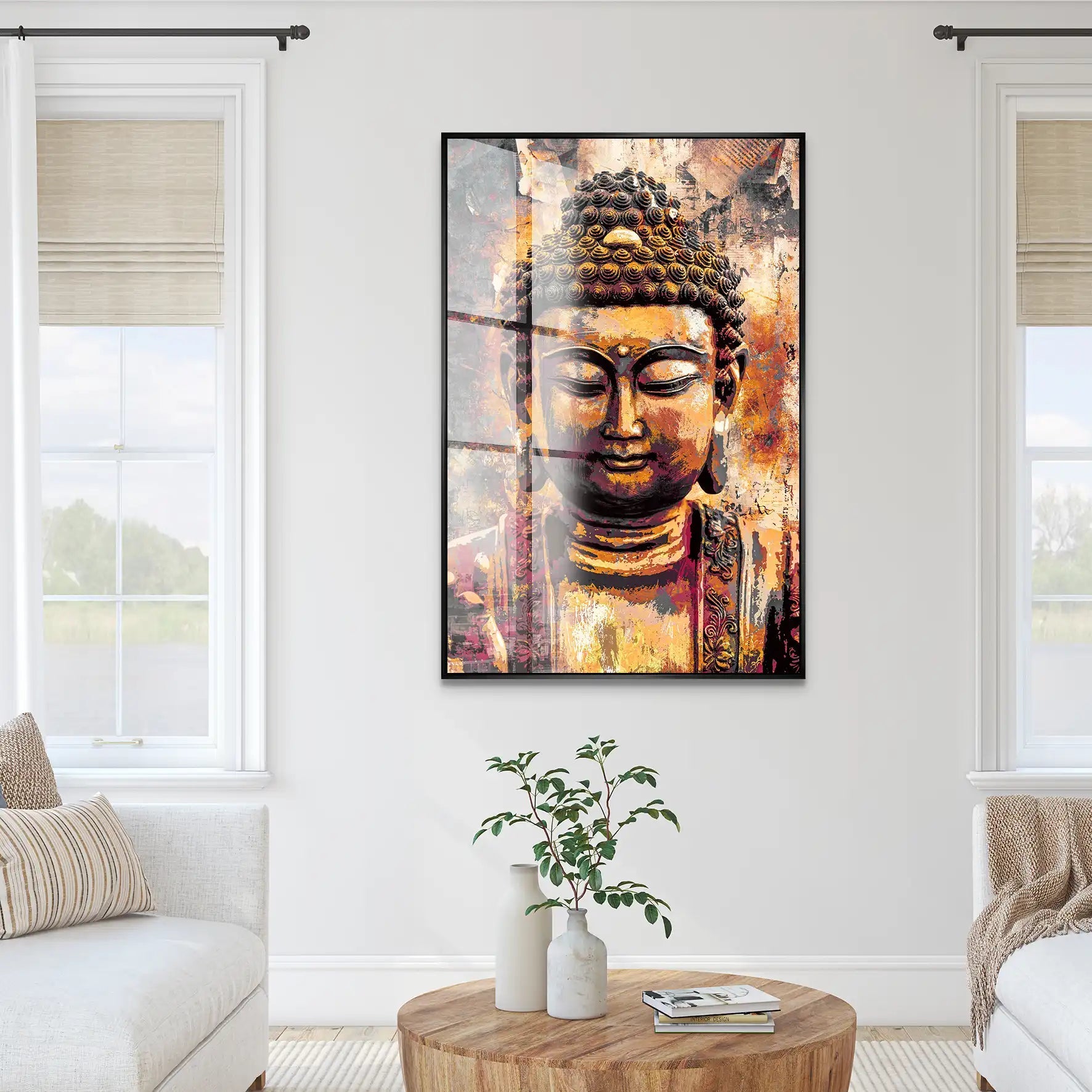 Buddha Vintage Acrylglas Bild INGALERIE