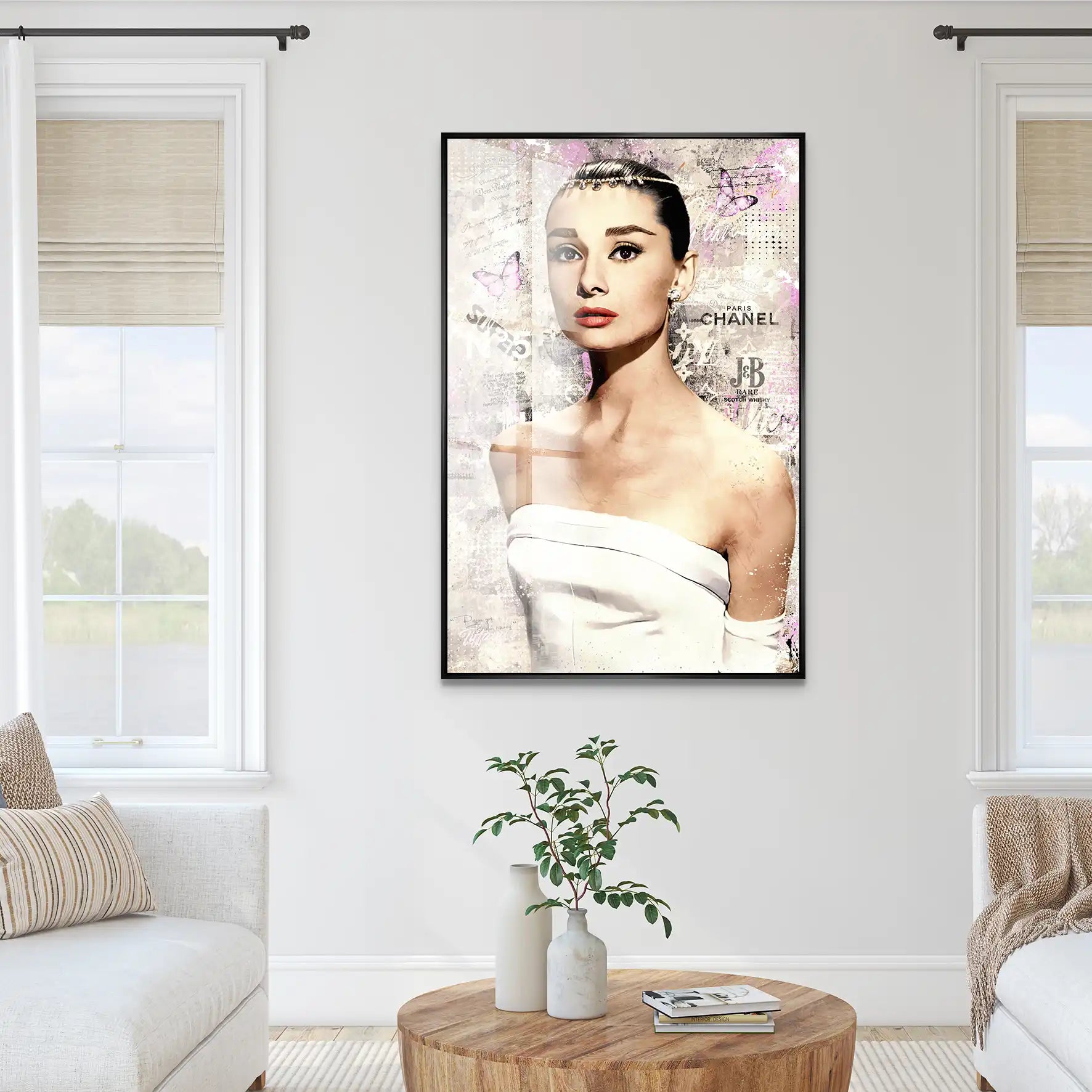 Audrey Hepburn Modern Style Pop Art Acrylglas Bild INGALERIE