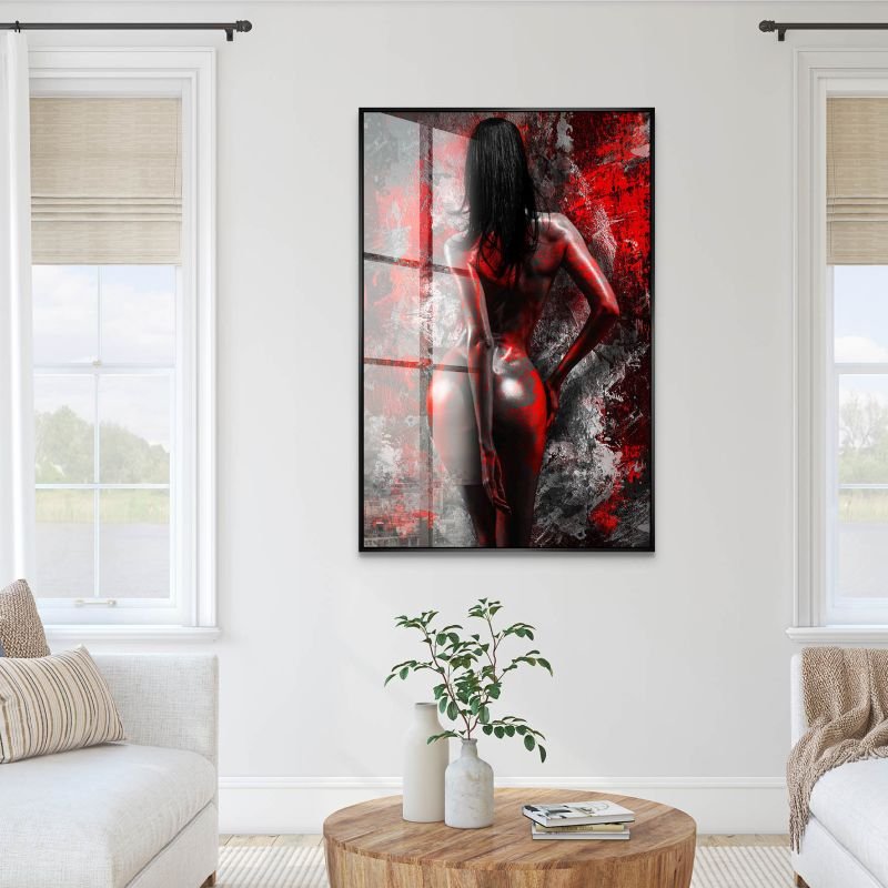 Red Woman Erotik Abstrakt Style Acrylglas Bild INGALERIE