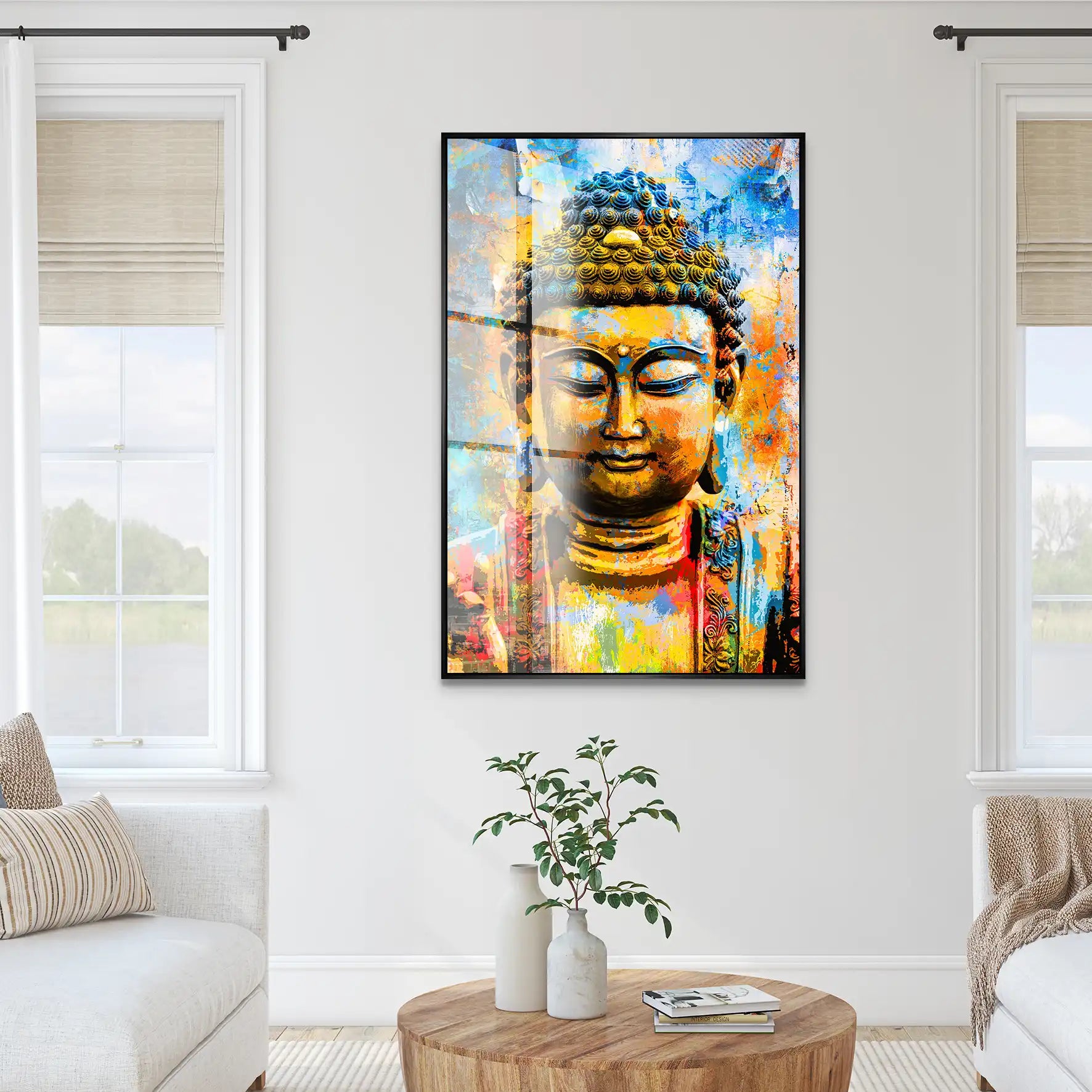 Buddha Color Style Acrylglas Bild INGALERIE